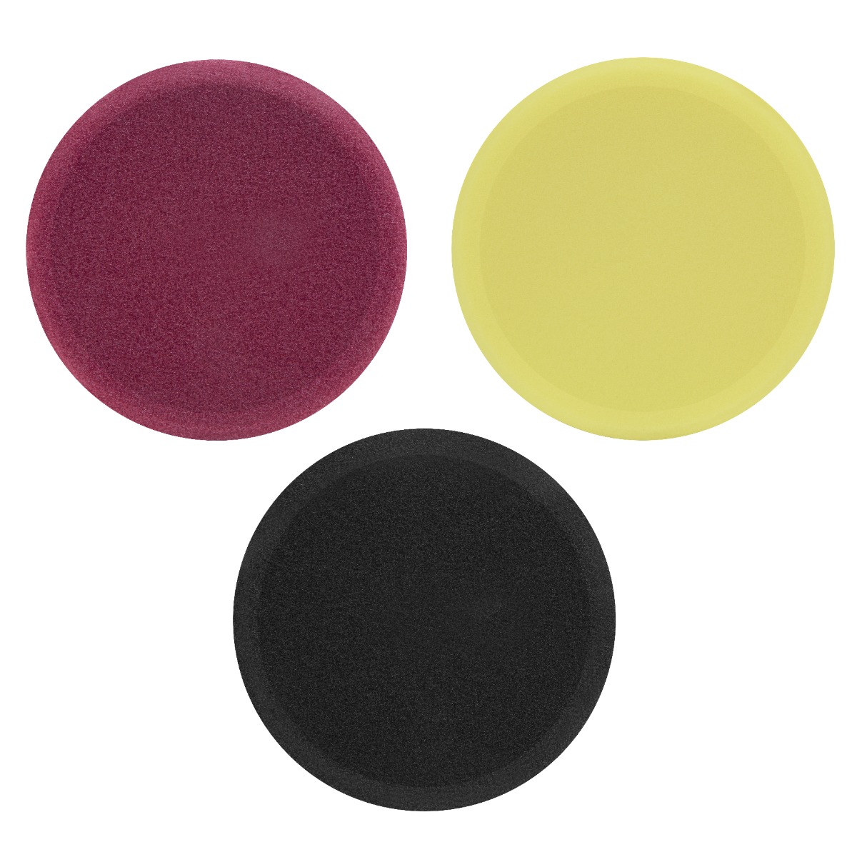 VONROC PM815AA Set 3 Tamponi di lucidatura/Dischi in schiuma per lucidatrici 150mm