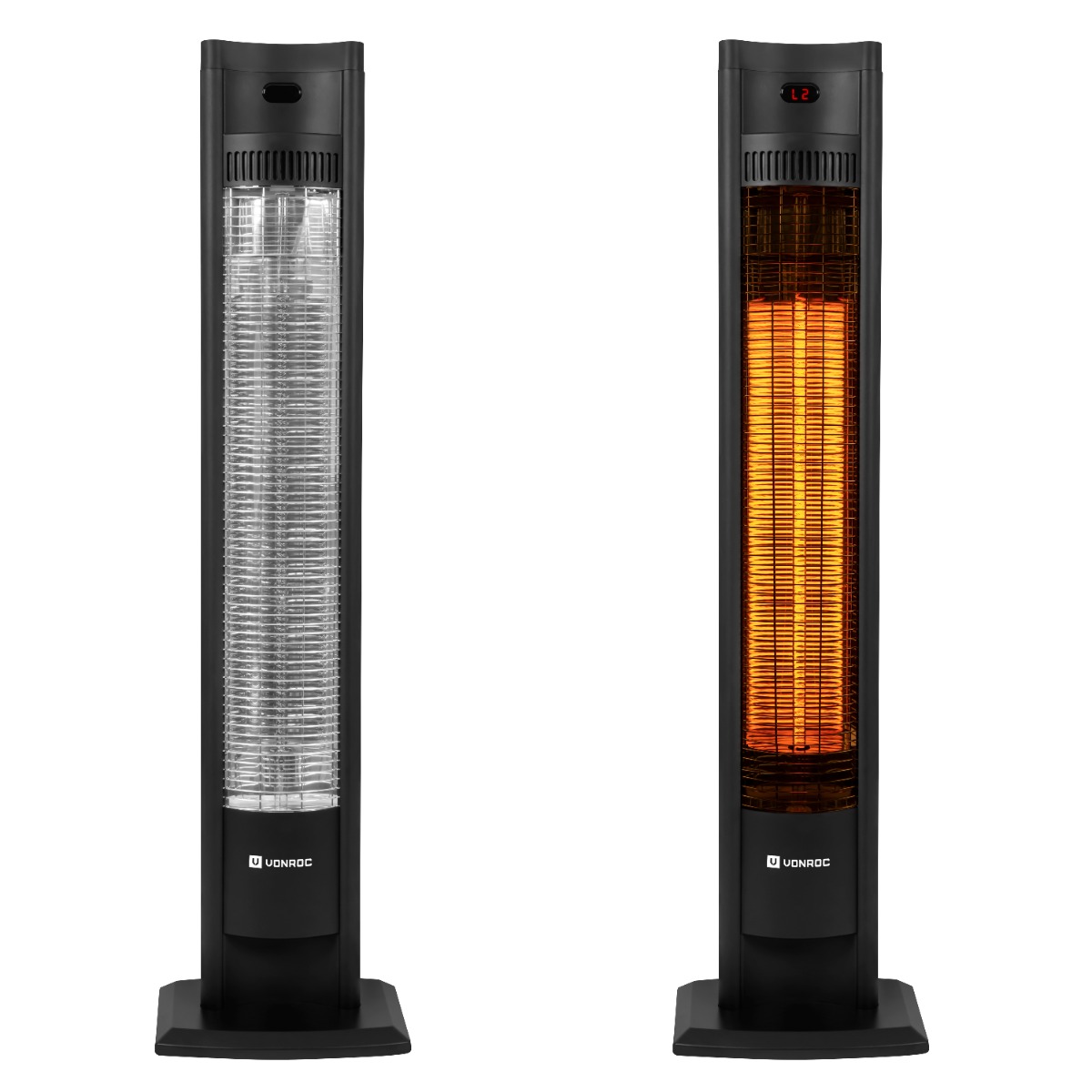 VONROC PH516AC Riscaldatore a colonna a infrarossi 2000W da esterno