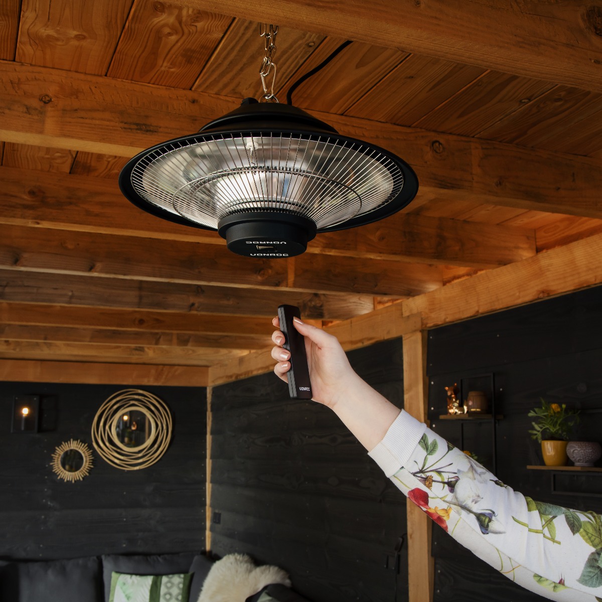 VONROC PH501AC Stufa a infrarossi per esterno a soffitto 1500W