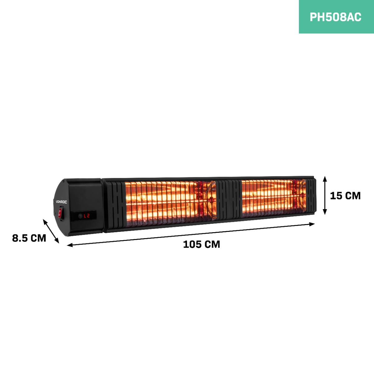 VONROC PH508AC Chauffage de terrasse 3000W