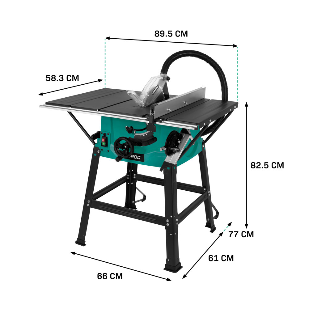 Graphique de la scie sur table VONROC TS504AC