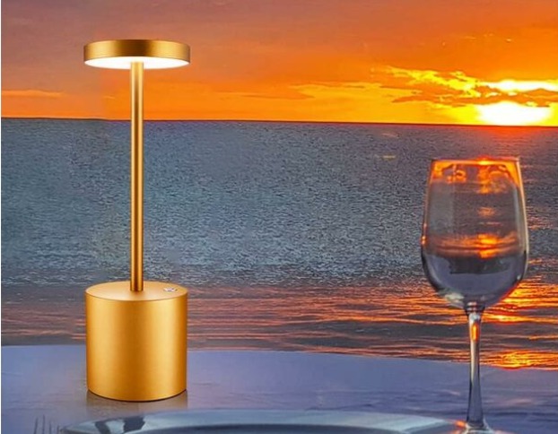 Lampada Da Tavolo A LED In Ferro, Senza Fili A Batteria, 2 Misure – Luce Notturna Decorativa Per Comodino, Bianca O Nera