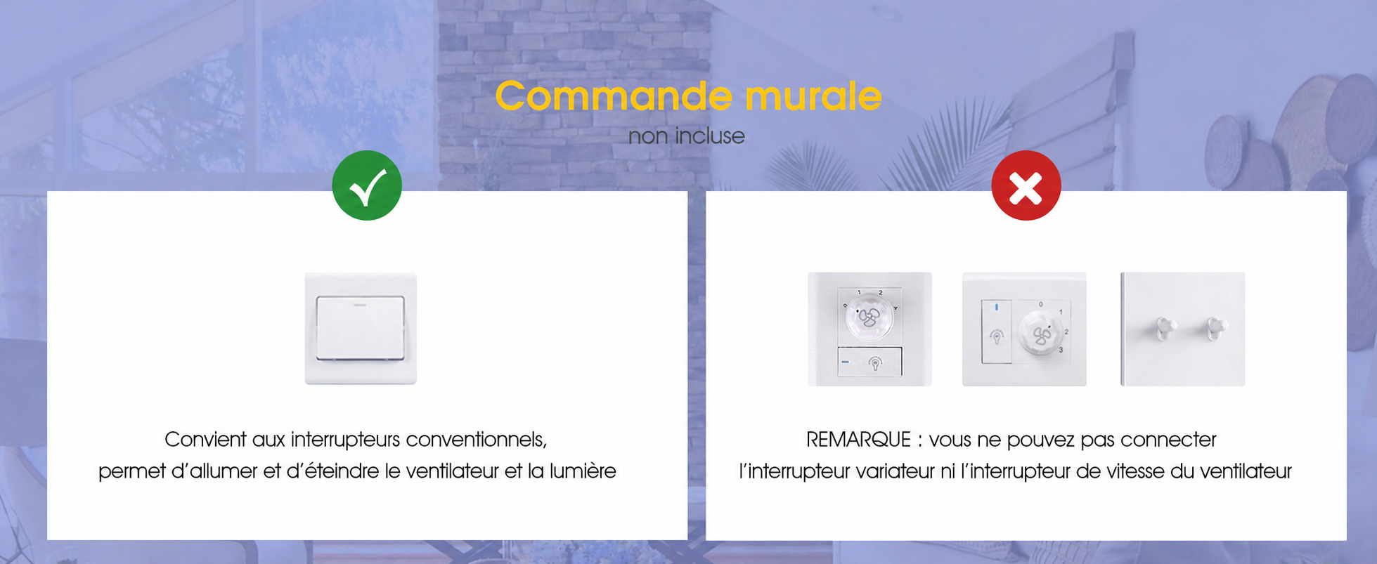 Kviflon ventilateur de plafond LED noir 81 cm, moteur DC, compact — visuel produit en français