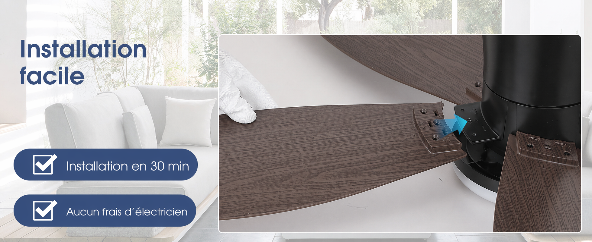 Design moderne à profil bas pour intérieur