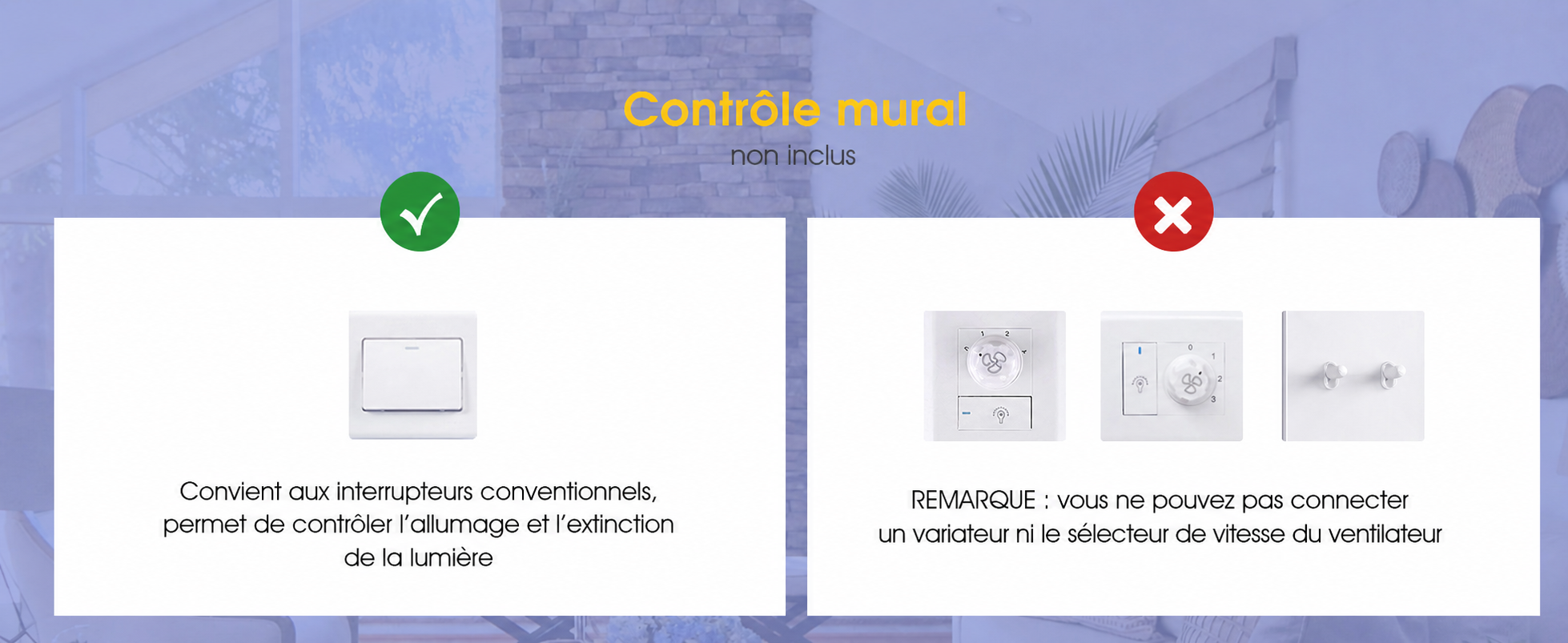 Kviflon ventilateur de plafond LED noir 91 cm, 6 vitesses, 3 CCT — visuel produit en français