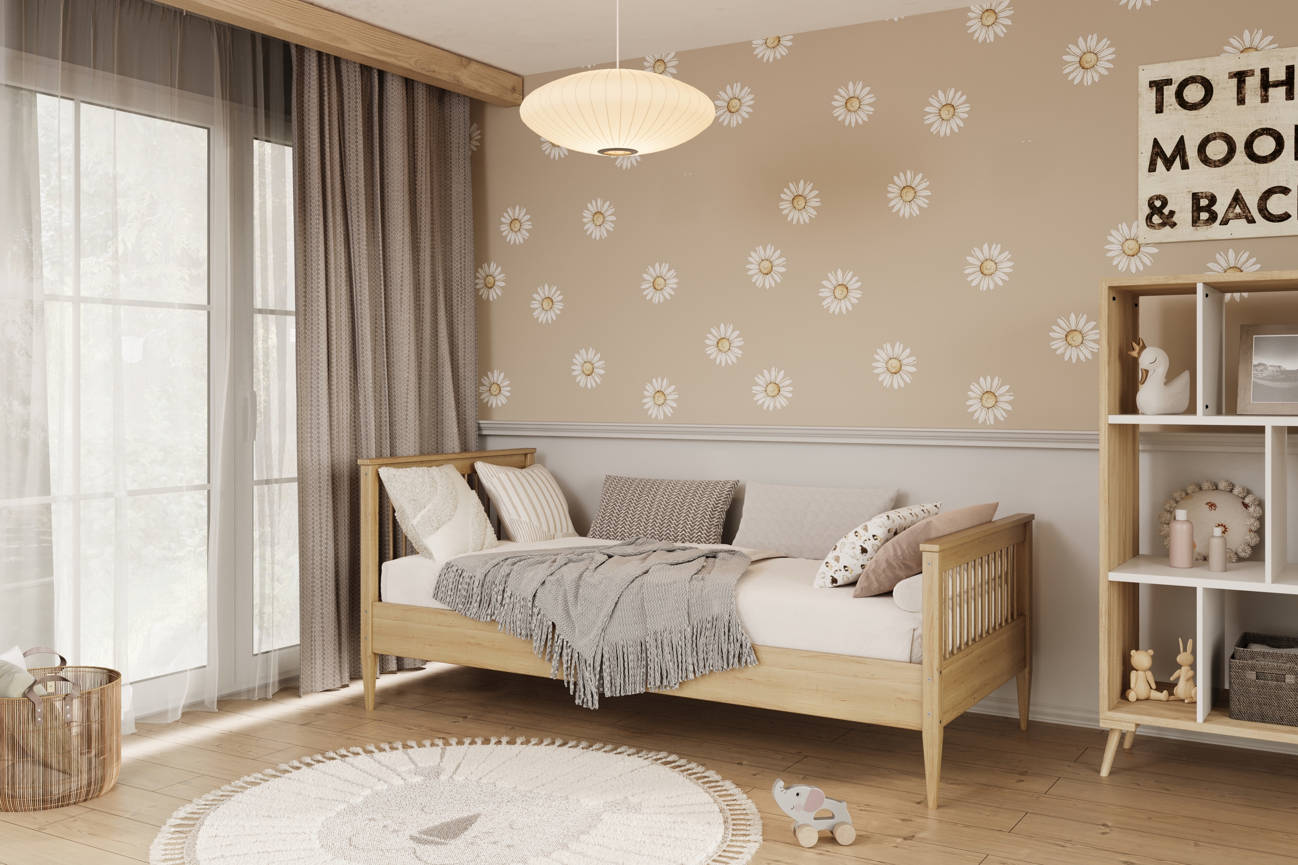 Lit enfant Bois naturel brut ou verni