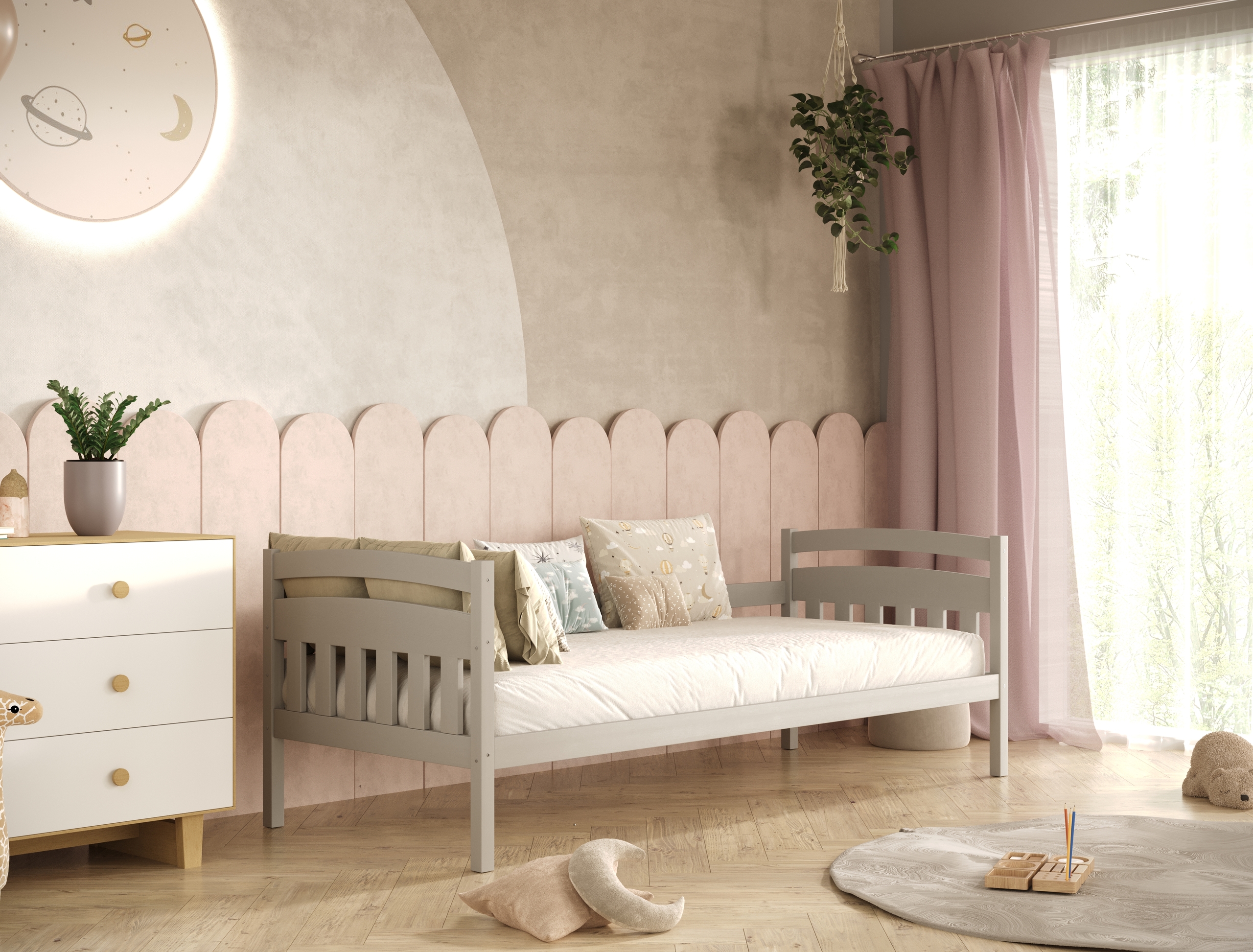 Kinderbett Grau