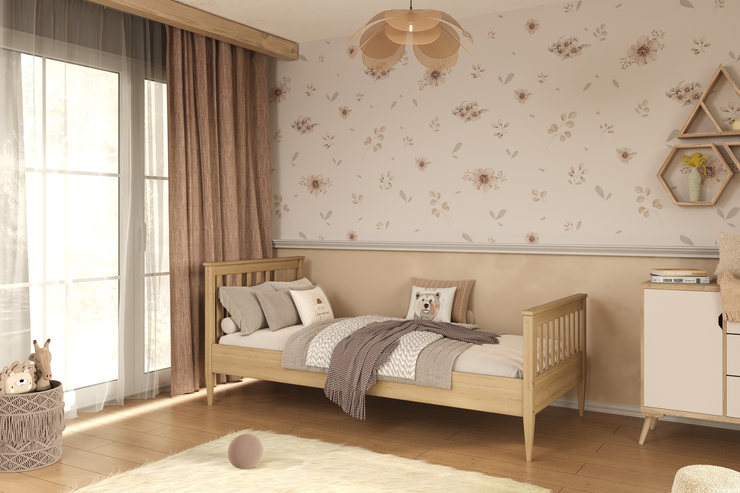 Lit enfant Bois naturel brut ou verni