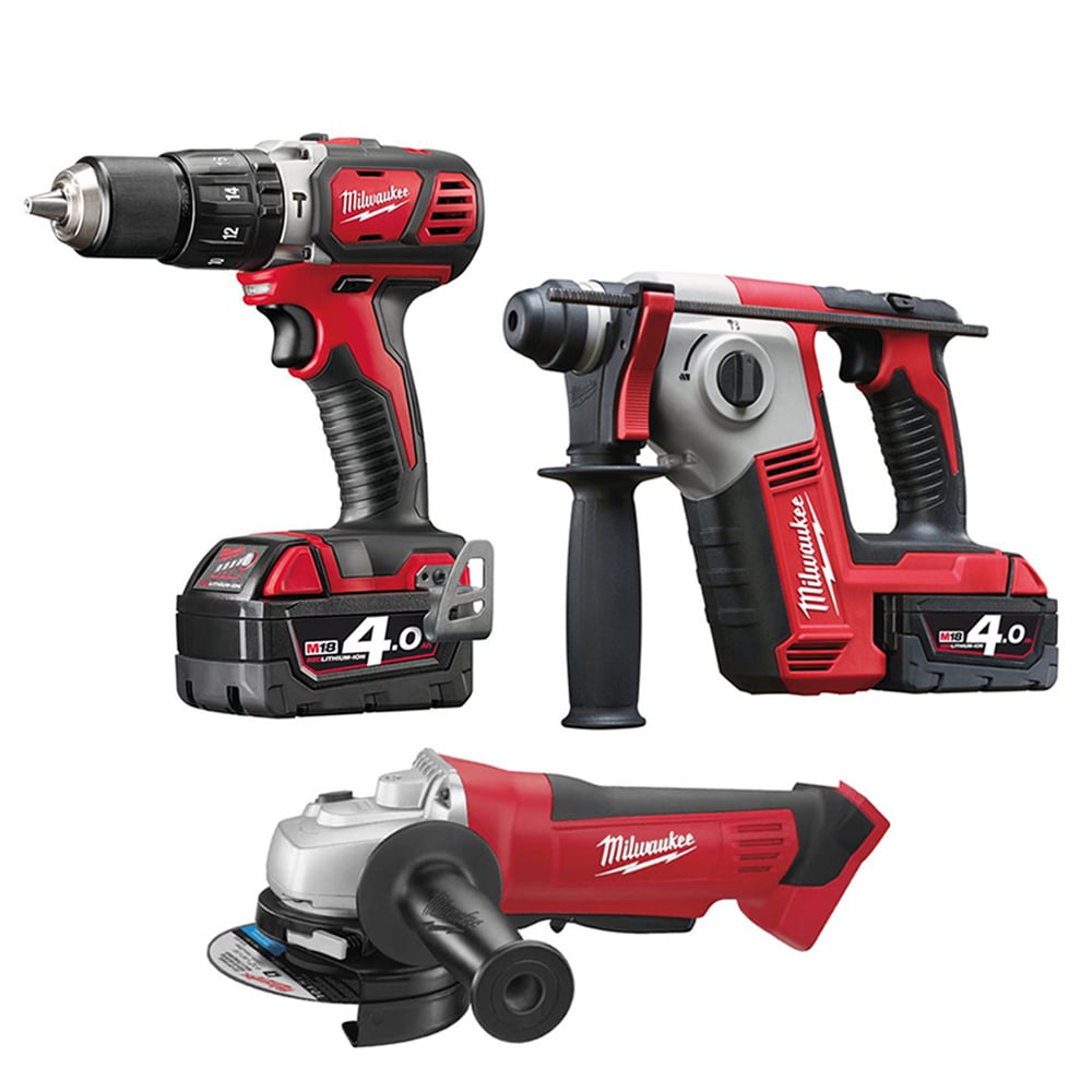 Kit Milwaukee 18V M18 BPP3A-402B | Trapano avvitatore + Tassellatore