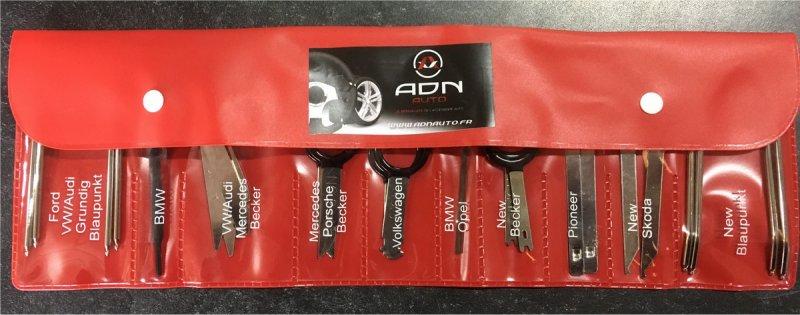 Kit 10 cles extraction autoradio