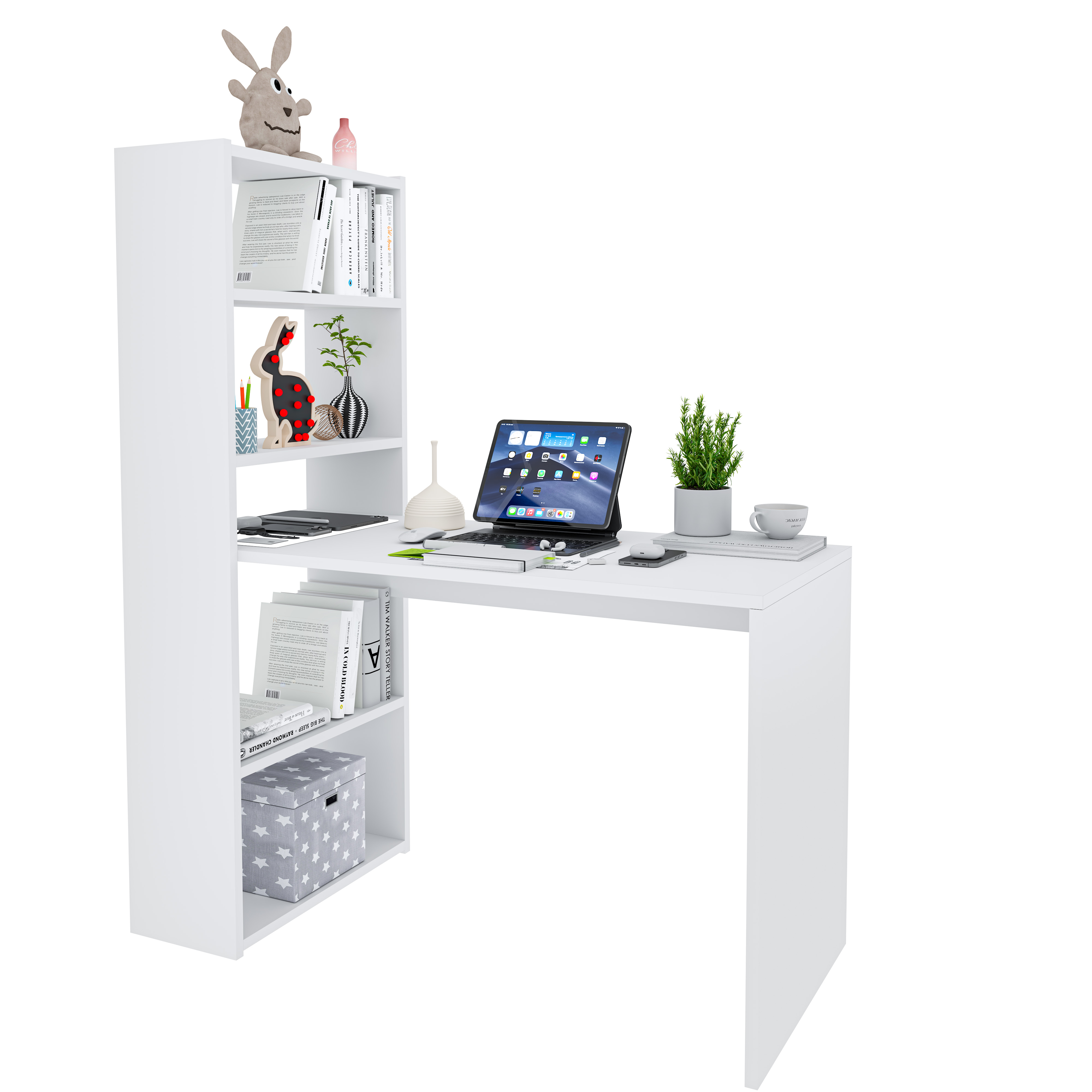 Scrivania Con Libreria Reversibile Salvaspazio Kirkensen Scrittoio Scaffali Laterali Mobile Desk Postazione Pc Da Studio Ufficio Soggiorno Sala Da Pranzo 120 X 144 X 53 Cm Colore Bianco -Armonia Casa AAHKMJXYDAFdJAOAIMEbOAch7w5JgkD56B5b mYl T9Isf4DCJN 5REyQjePMyCh ltBtoxu K2IyffEGxn06n8G2otkwQqAh6oYsEfpMljfGRK5
