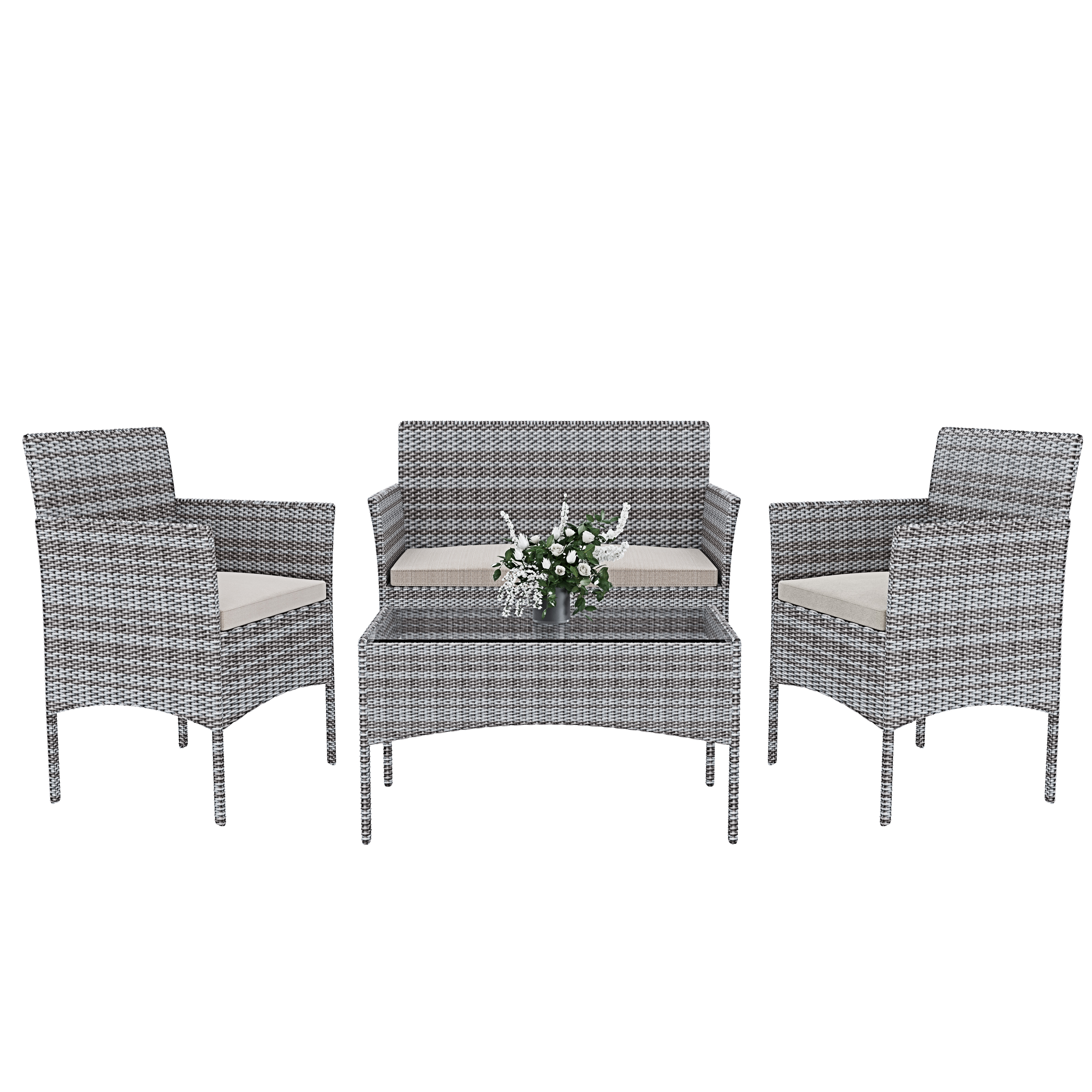 Arreditaly Set Di Mobili Da Giardino Salotto Salottino In Rattan 4 Posti Con Tavolino E Ripiano In Vetro 2 Poltrone E Divano 2 Posti Per Giardino Esterno Piscina Cuscini Sfoderabili (Grigio) -Giardino di Lusso AAHKMJXYDAFdJAOAIMEbOAch7w5JgkD56B5b mYl T9Isf4DCJN 5REyQjePMyCh ltBtoxu K2IyffEGxn06n8G2otkwQqAh6oYsEfpMljfGS5MW93PV 20DmVfBszLOuA=