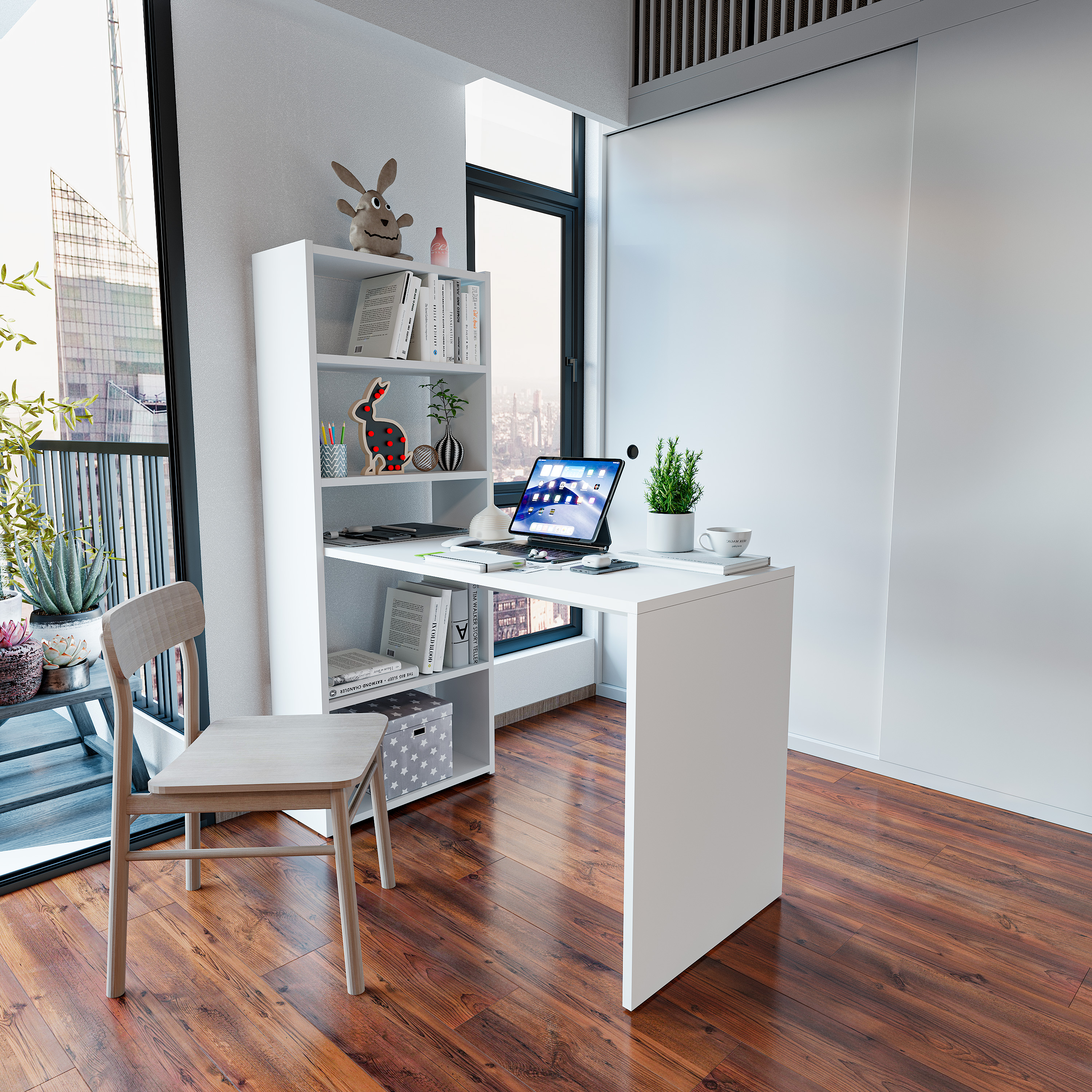 Scrivania Con Libreria Reversibile Salvaspazio Kirkensen Scrittoio Scaffali Laterali Mobile Desk Postazione Pc Da Studio Ufficio Soggiorno Sala Da Pranzo 120 X 144 X 53 Cm Colore Bianco -Armonia Casa AAHKMJXYDAFdJAOAIMEbOAch7w5JgkD56B5b mYl T9Isf4DCJN 5REyQjePMyCh ltBtoxu