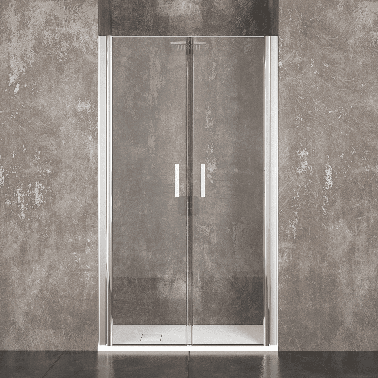 Box Doccia Saloon Nicchia Trasparente 6 Mm Altezza 195 Cm Porta Bagno Ante  Apertura Doppia Battente Cristallo Temperato Struttura Alluminio Anodizzato  Maniglie Acciaio Cromato Sofia (70 x 195 Cm)