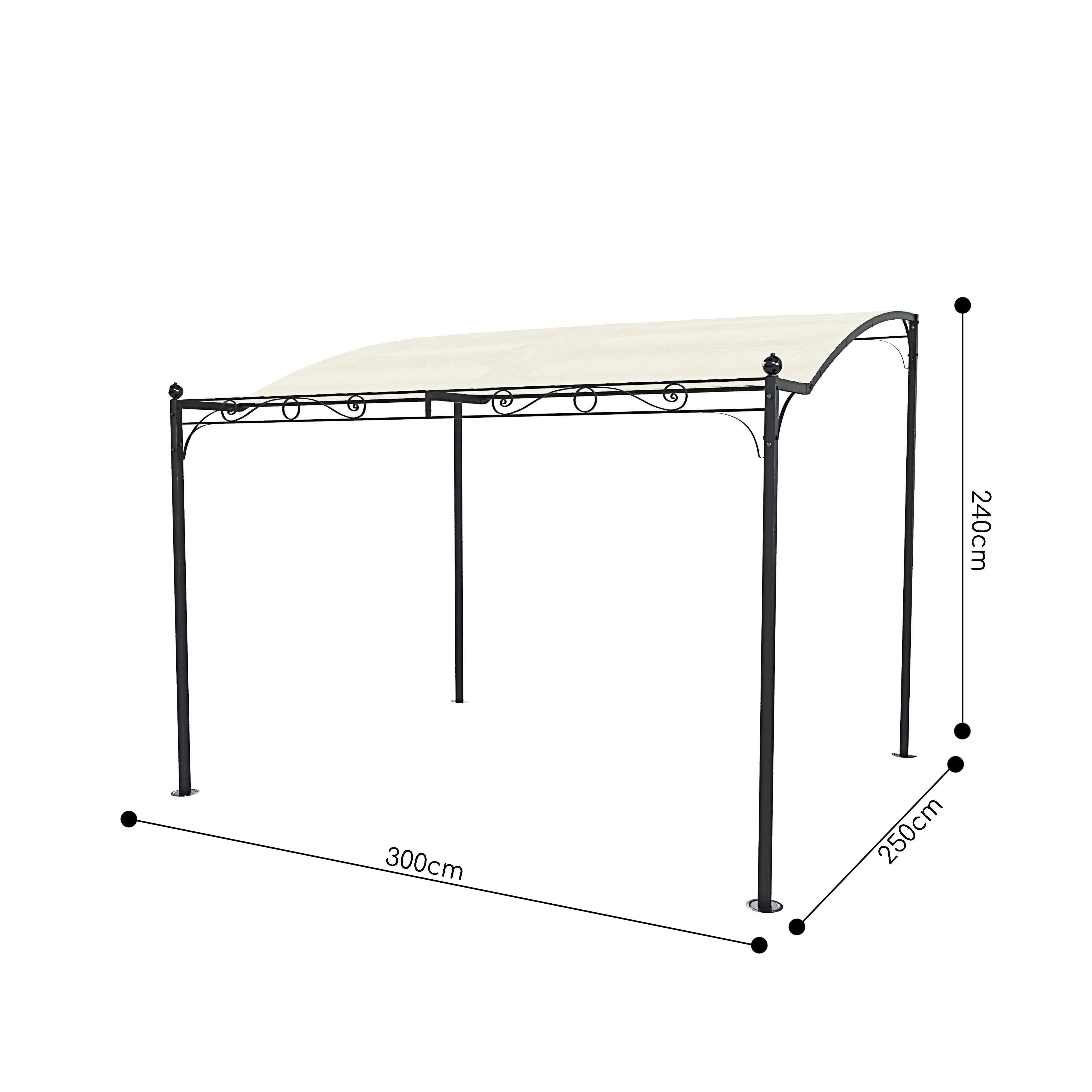 Gazebo Pergolato Pergola Da Giardino Struttura In Acciaio E Tettuccio Telo In Tessuto Tenda Tettoia Ombrellone Tendone Parasole Da Esterno Terrazzo Balcone Piscina Fiere Hanalei 3 X 2.5 X 2.4 M Beige -Vendite VIDAXL AAHKMJXYDAFdJAOAIMEbOAch7w5JgkD56B5b mYl T9Isf4DCJN 5REyQjePMyCh ltBtoxu