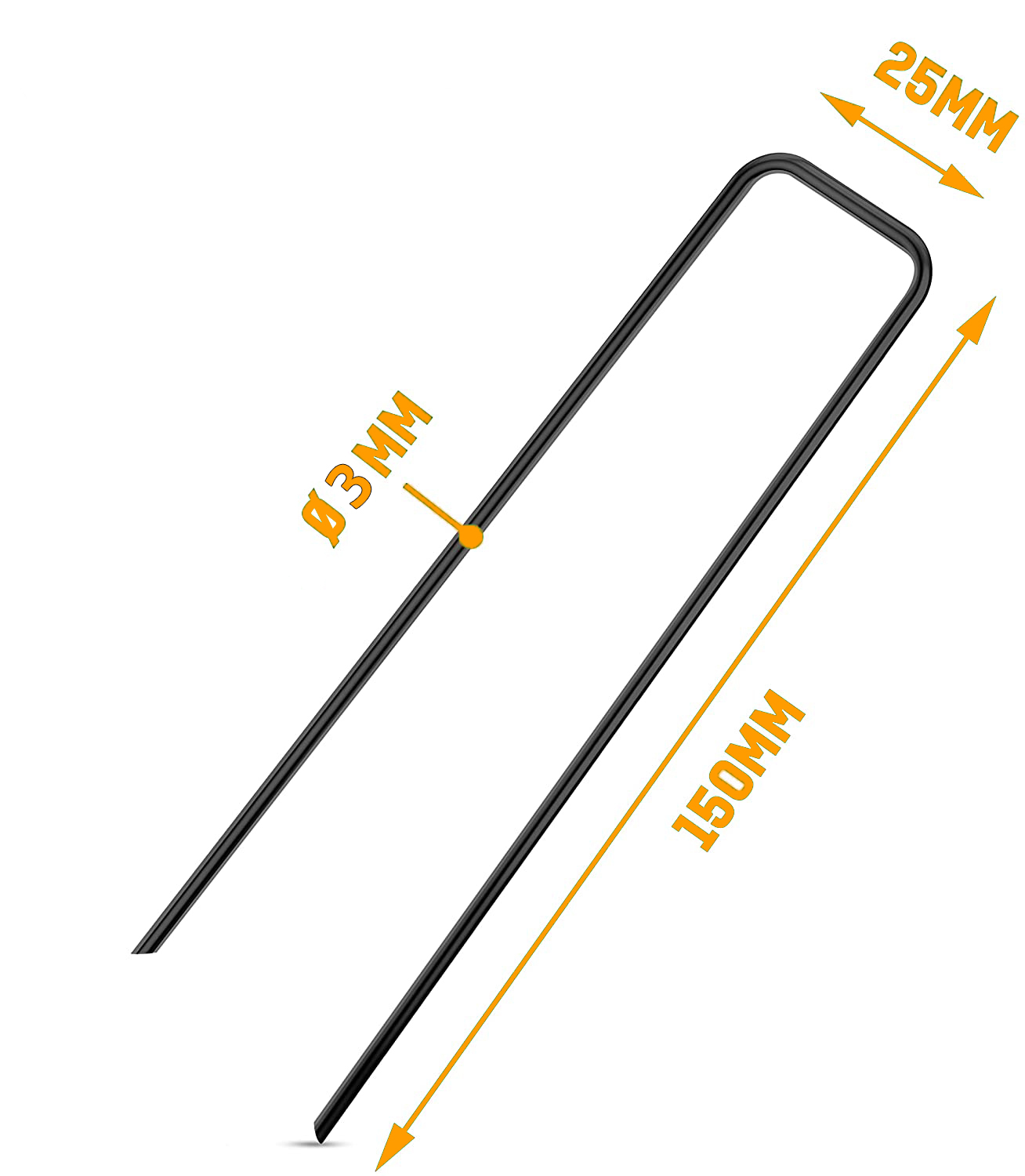 50 Picchetti In Robusto Acciaio Non Galvanizzato Per Fissaggio Telo Pacciamatura Recinzione Giardino Erba Sintetica Ancoraggio Prato Rete Lunghezza 150 Mm, 25 Mm Di Larghezza, Ø 3 Mm -Negozio al dettaglio Piante Casa AAHKMJXYDAFdJAOAIMEbOAch7w5JgkD56B5b mYl T9Isf4DCJN 5REyQjePMyCh ltBtoxu