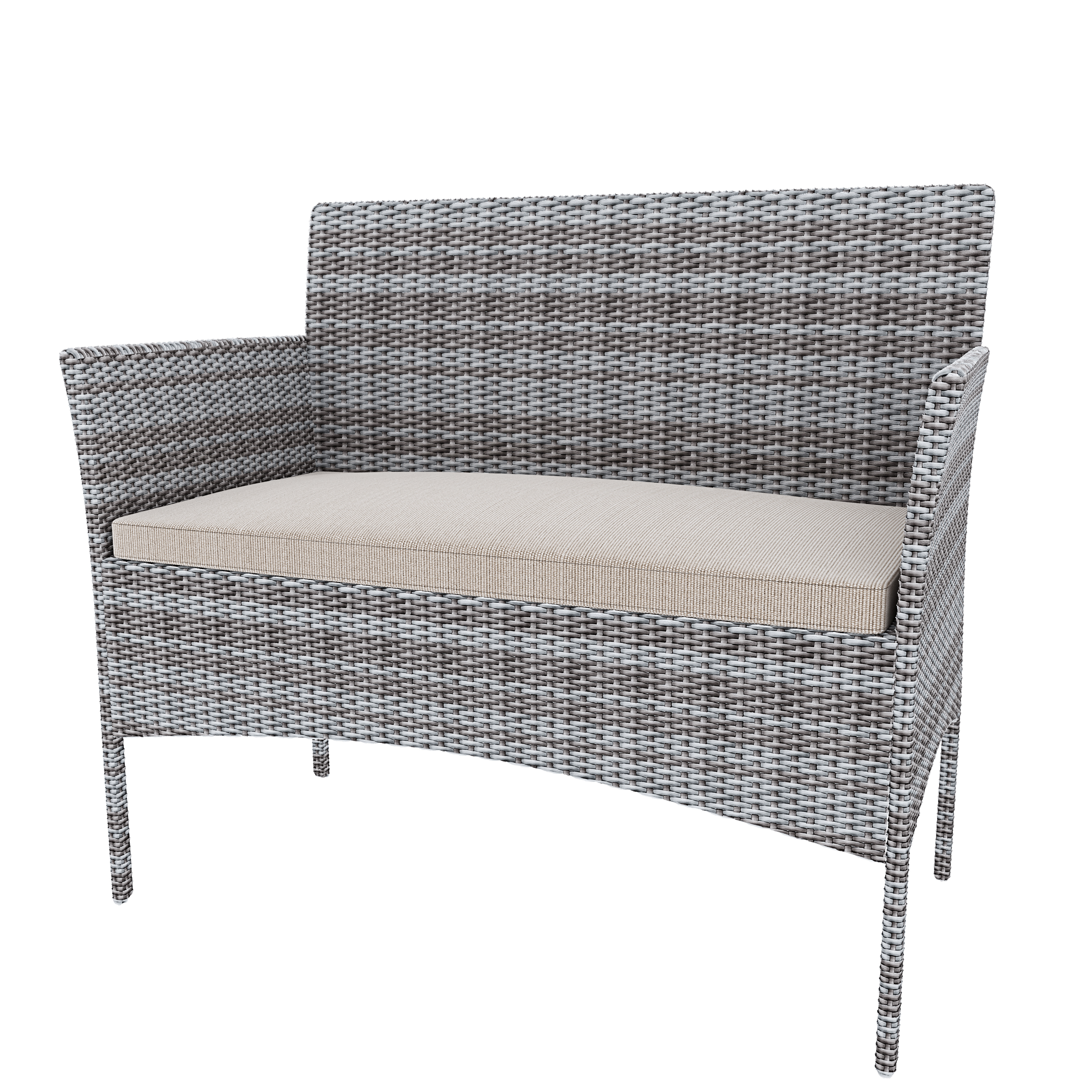 Arreditaly Set Di Mobili Da Giardino Salotto Salottino In Rattan 4 Posti Con Tavolino E Ripiano In Vetro 2 Poltrone E Divano 2 Posti Per Giardino Esterno Piscina Cuscini Sfoderabili (Grigio) -Giardino di Lusso AAHKMJXYDAFdJAOAIMEbOAch7w5JgkD56B5b mYl T9Isf4DCJN 5REyQjePMyCh ltBtoxu