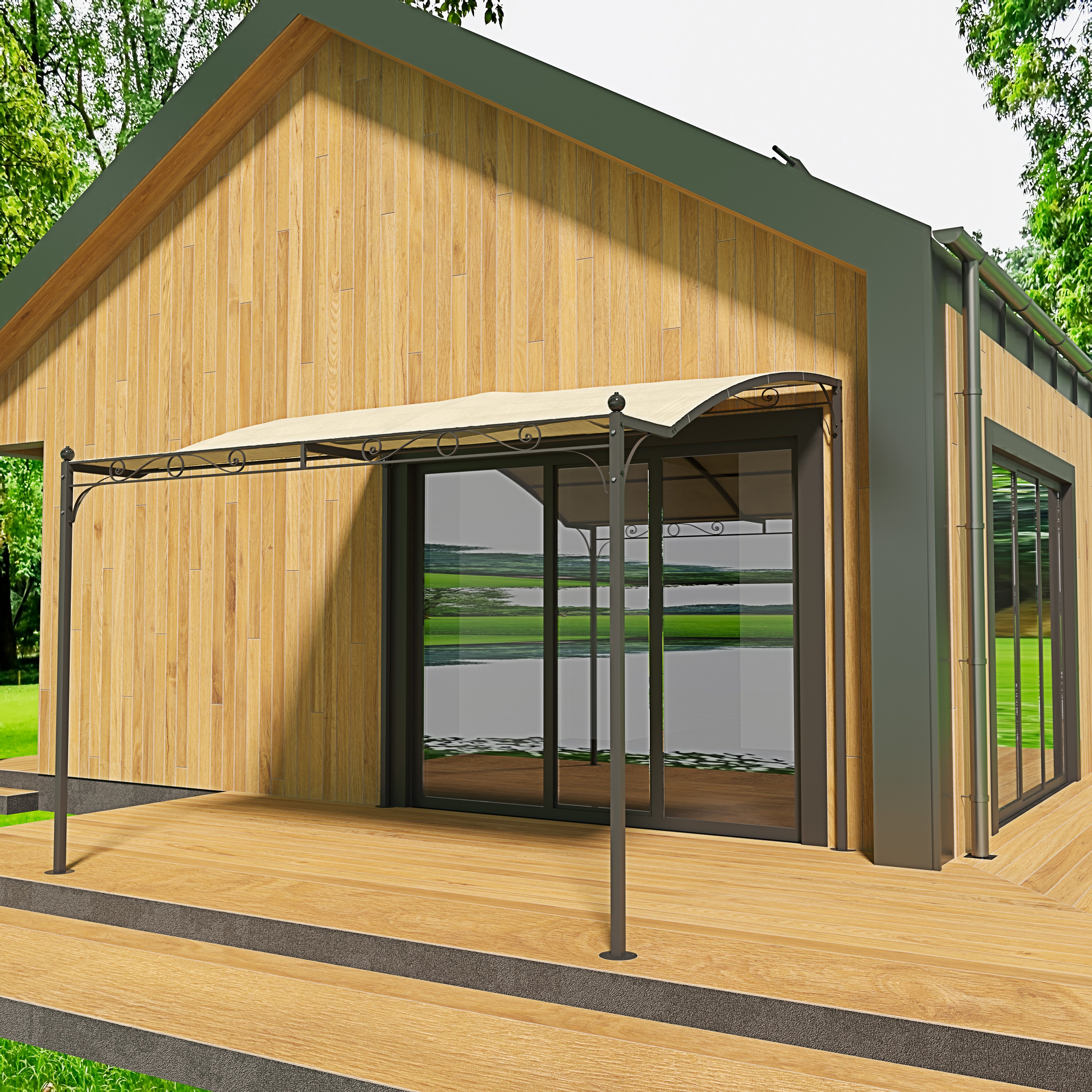 Gazebo Pergolato Pergola Da Giardino Struttura In Acciaio E Tettuccio Telo In Tessuto Tenda Tettoia Ombrellone Tendone Parasole Da Esterno Terrazzo Balcone Piscina Fiere Hanalei 3 X 2.5 X 2.4 M Beige -Vendite VIDAXL AAHKMJXYDAFdJAOAIMEbOAch7w5JgkD56B5b mYl T9Isf4DCJN 5REyQjePMyCh ltBtoxu