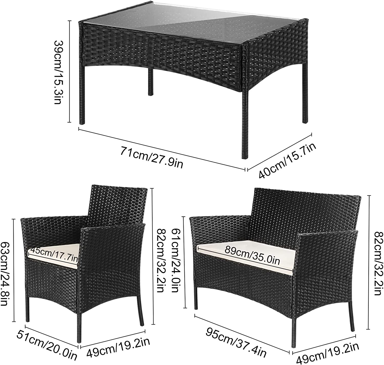 Arreditaly Set Di Mobili Da Giardino Salotto Salottino In Rattan 4 Posti Con Tavolino E Ripiano In Vetro 2 Poltrone E Divano 2 Posti Per Giardino Esterno Piscina Cuscini Sfoderabili (Bianco) -Giardino di Lusso AAHKMJXYDAFdJAOAIMEbOAch7w5JgkD56B5b mYl T9Isf4DCJN 5REyQjePMyCh luu0LPx1CwyB13gljfhsMAwqIz19Zdo YpAIps9MrBDK7FLu32YMV80VWy6phtm05c=