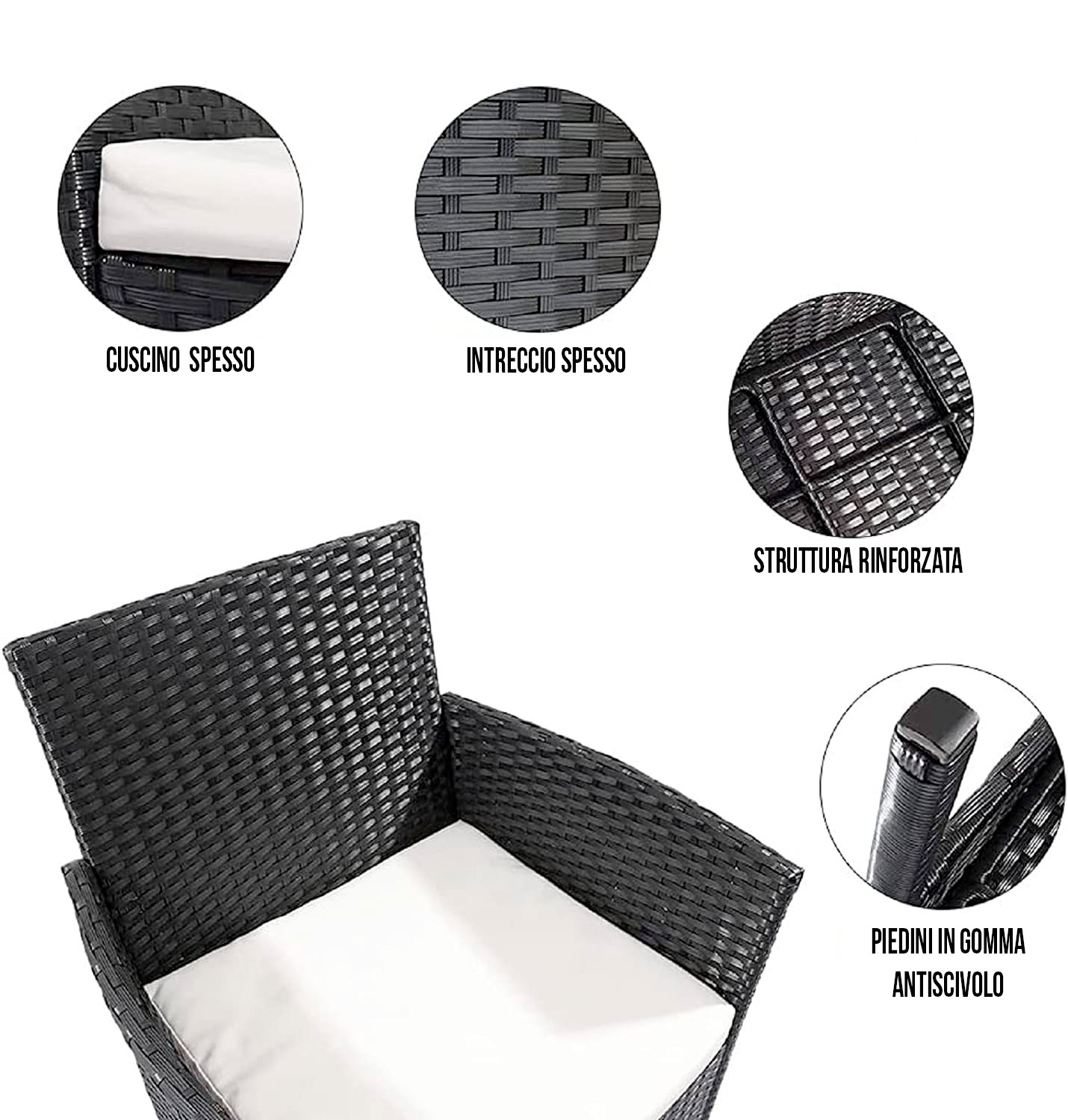 Arreditaly Set Di Mobili Da Giardino Salotto Salottino In Rattan 4 Posti Con Tavolino E Ripiano In Vetro 2 Poltrone E Divano 2 Posti Per Giardino Esterno Piscina Cuscini Sfoderabili (Bianco) -Giardino di Lusso AAHKMJXYDAFdJAOAIMEbOAch7w5JgkD56B5b mYl T9Isf4DCJN 5REyQjePMyCh luu0LPx1CwyB13gljfhsMAwqIz19Zdo YpAIps9MrBDKzWnSNcNZiFZIXtyTB gXmE=