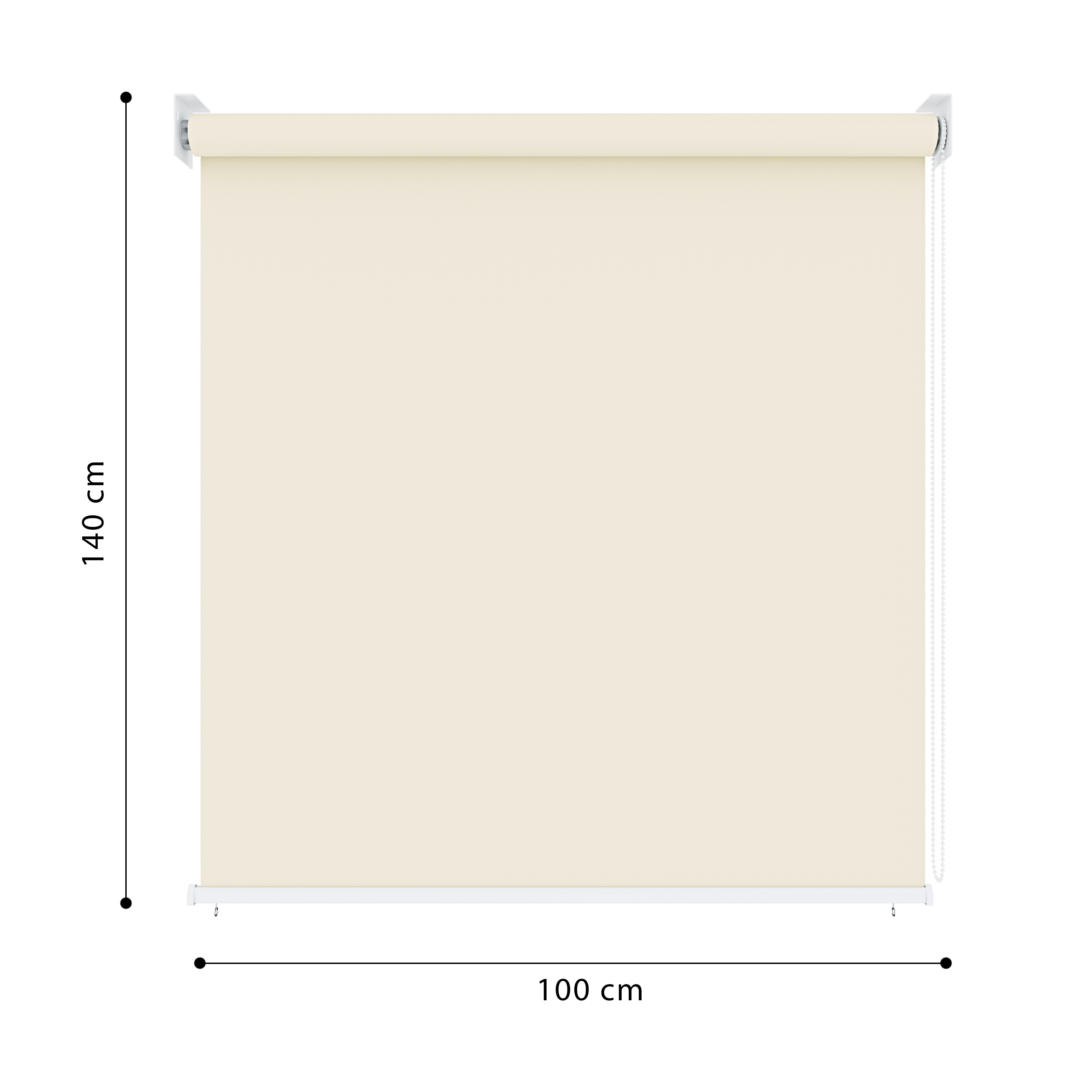 Tenda Da Sole Verticale Avvolgibile A Rullo Per Esterno Balcone Terrazzo  Anti UV Impermeabile Protezione Privacy Resistente Antivento Parasole  Oscurante Ombreggiante Beige (100 x 140 Cm)