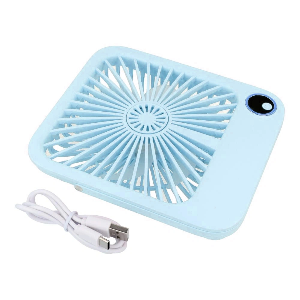 Ventilador de escritorio, W30, con soporte ajustable, azul