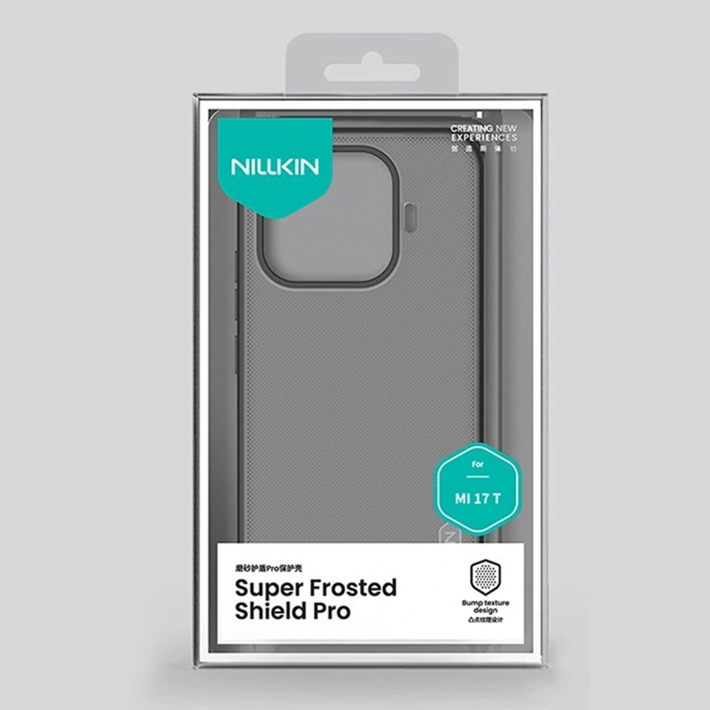 Custodia fumé per Xiaomi 17T, Nillkin Super Frosted Shield, nera
