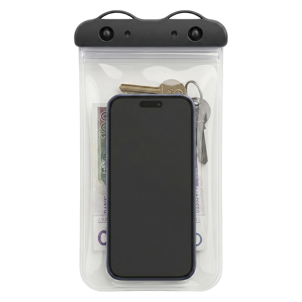 Funda impermeable IPX8 para teléfono, universal, arcoíris, negro