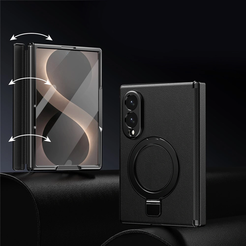 Funda para Samsung Galaxy Z Fold 8, con soporte y cristal para la pantalla externa, para MagSafe, negra