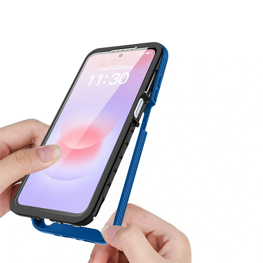 360 Case for Samsung Galaxy A27 5G, Shockproof, with display protection, transparent blue