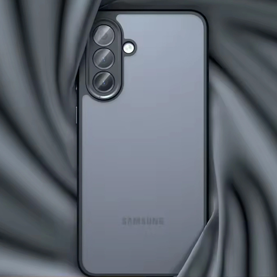 Custodia fumé per Samsung Galaxy A27 5G, Fusion Hybrid, cornice nera