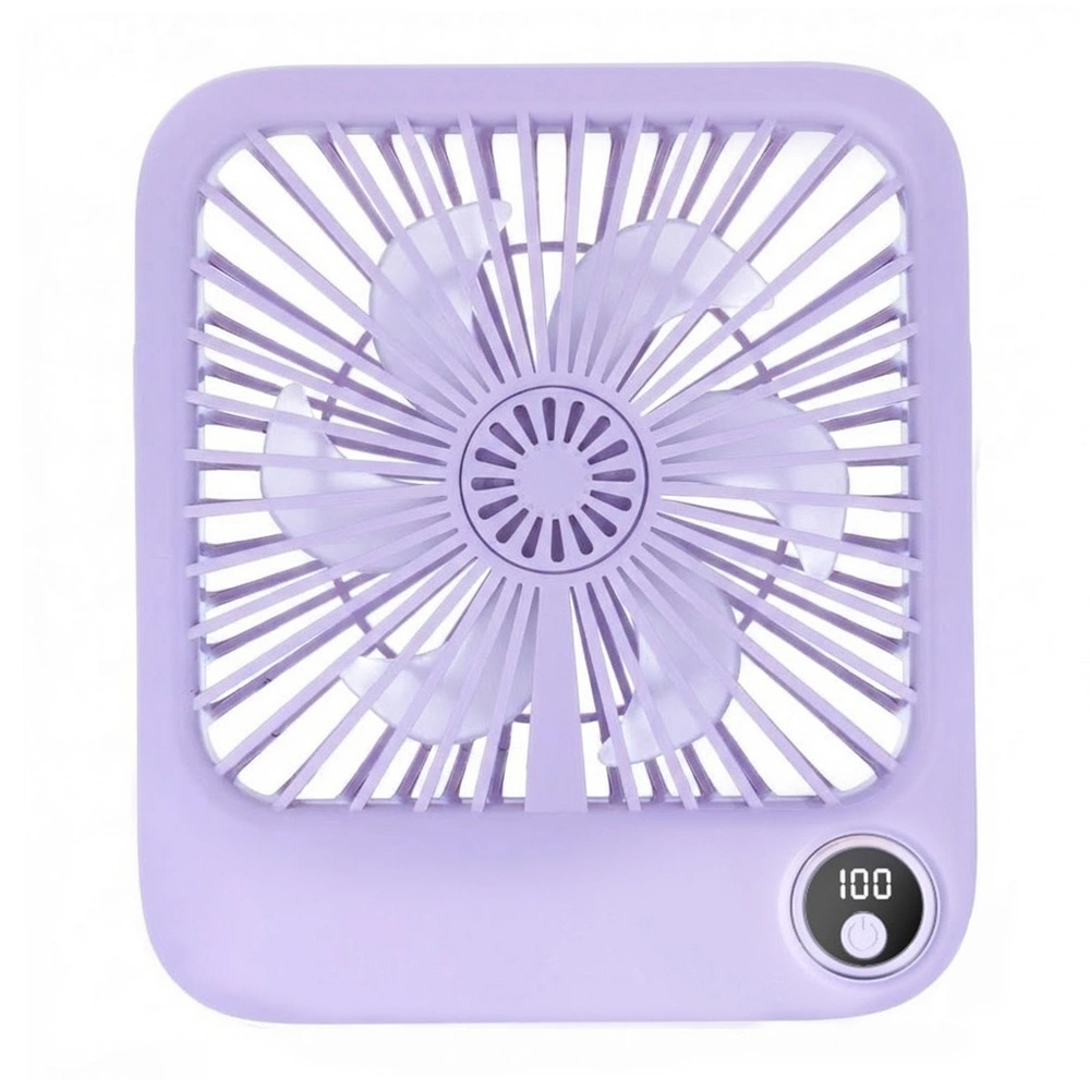 Ventilador de escritorio, W30, con soporte ajustable, morado
