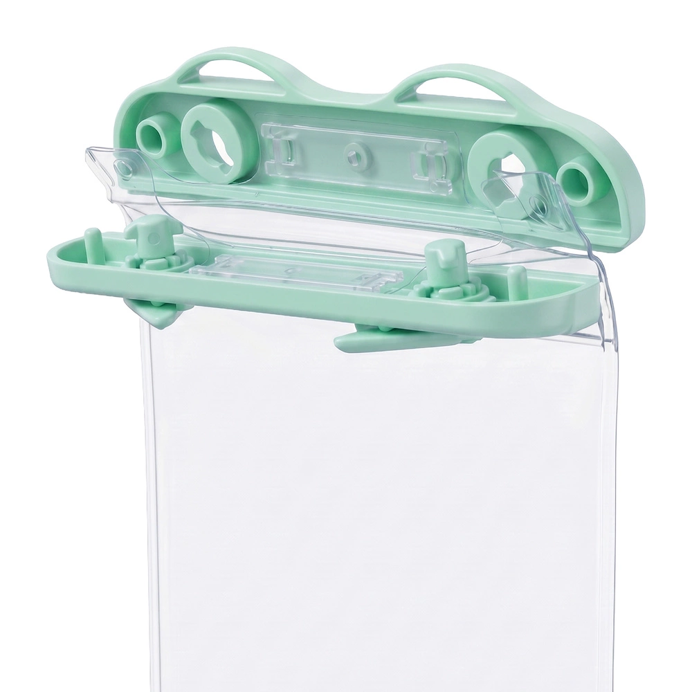 Funda impermeable IPX8 para teléfono, universal, arcoíris, verde