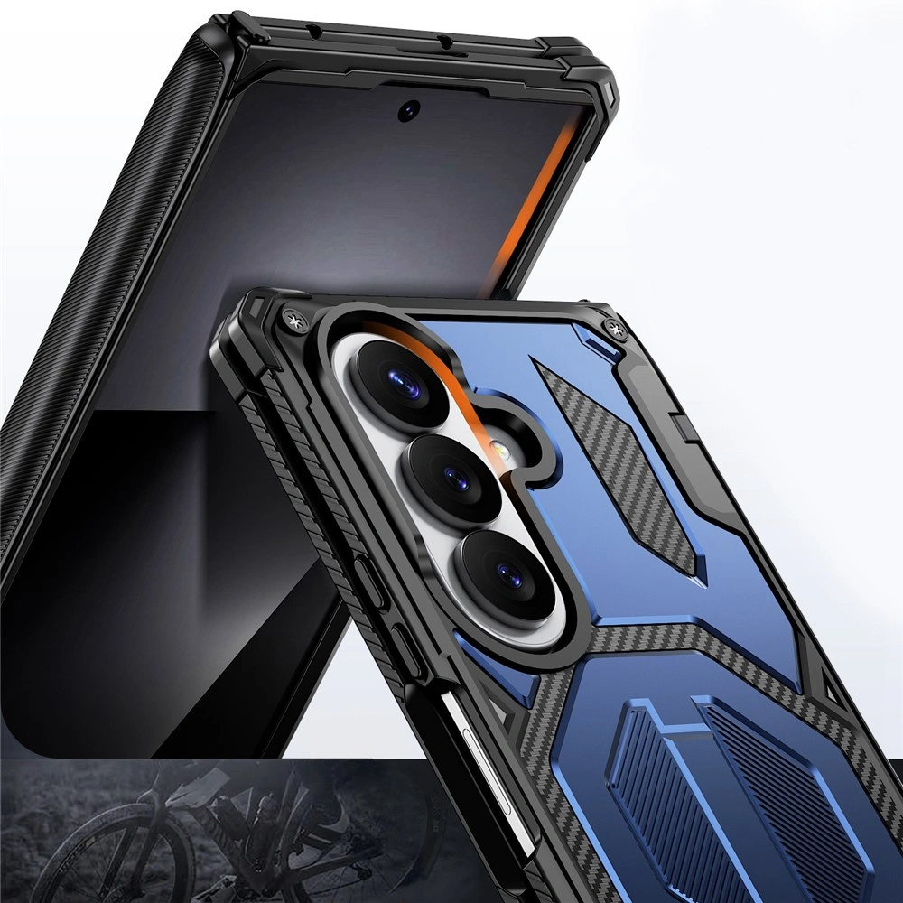 Funda resistente para Samsung Galaxy Z Fold 8 Ultra, con soporte y cubierta de bisagra, para MagSafe, azul