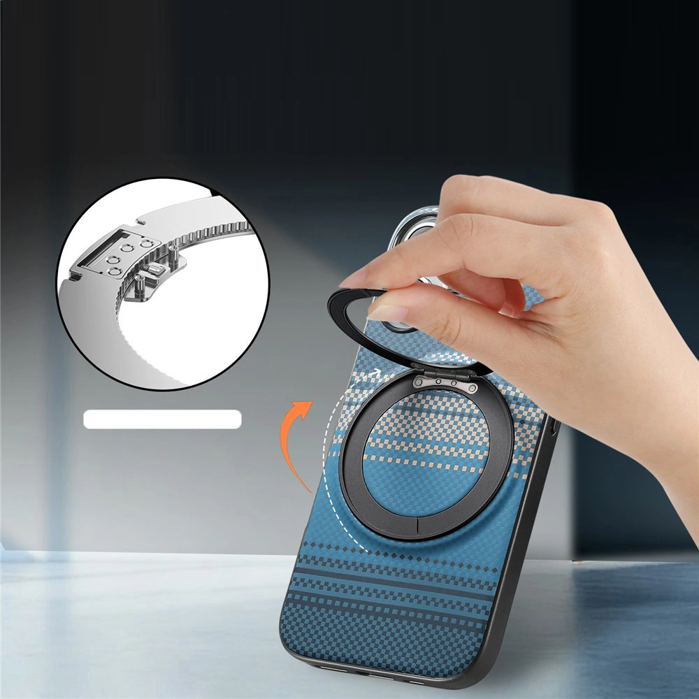 Funda para Xiaomi 17T, soporte giratorio, para MagSafe, con soporte, azul