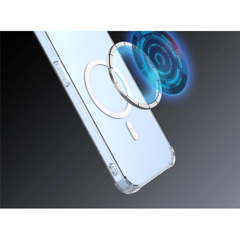 Funda transparente para Motorola Moto G77 / G67, a prueba de caídas, para MagSafe
