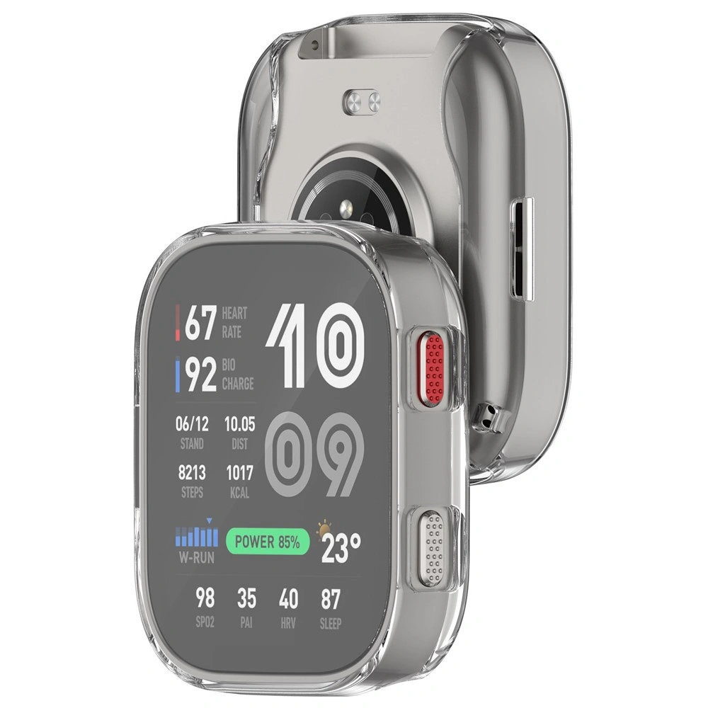 Funda 2 en 1 con protector de pantalla para Amazfit Bip Max, transparente