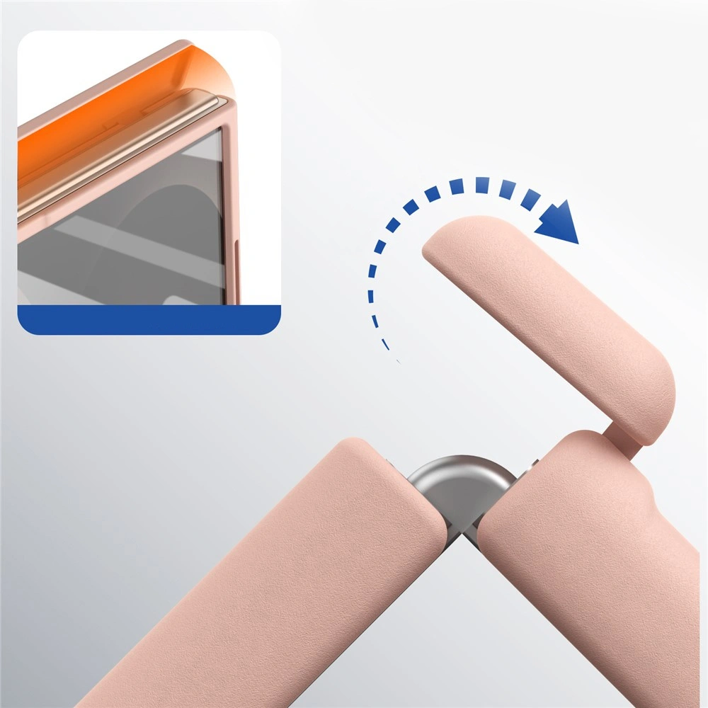 Custodia per Samsung Galaxy Z Fold 8, con vetro per lo schermo esterno, per MagSafe, rosa