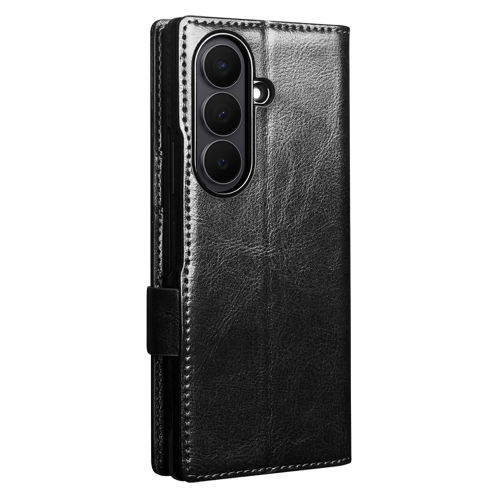 Lederhülle mit Klappe für Samsung Galaxy Z Fold 8 Ultra, Qialino, Schwarz