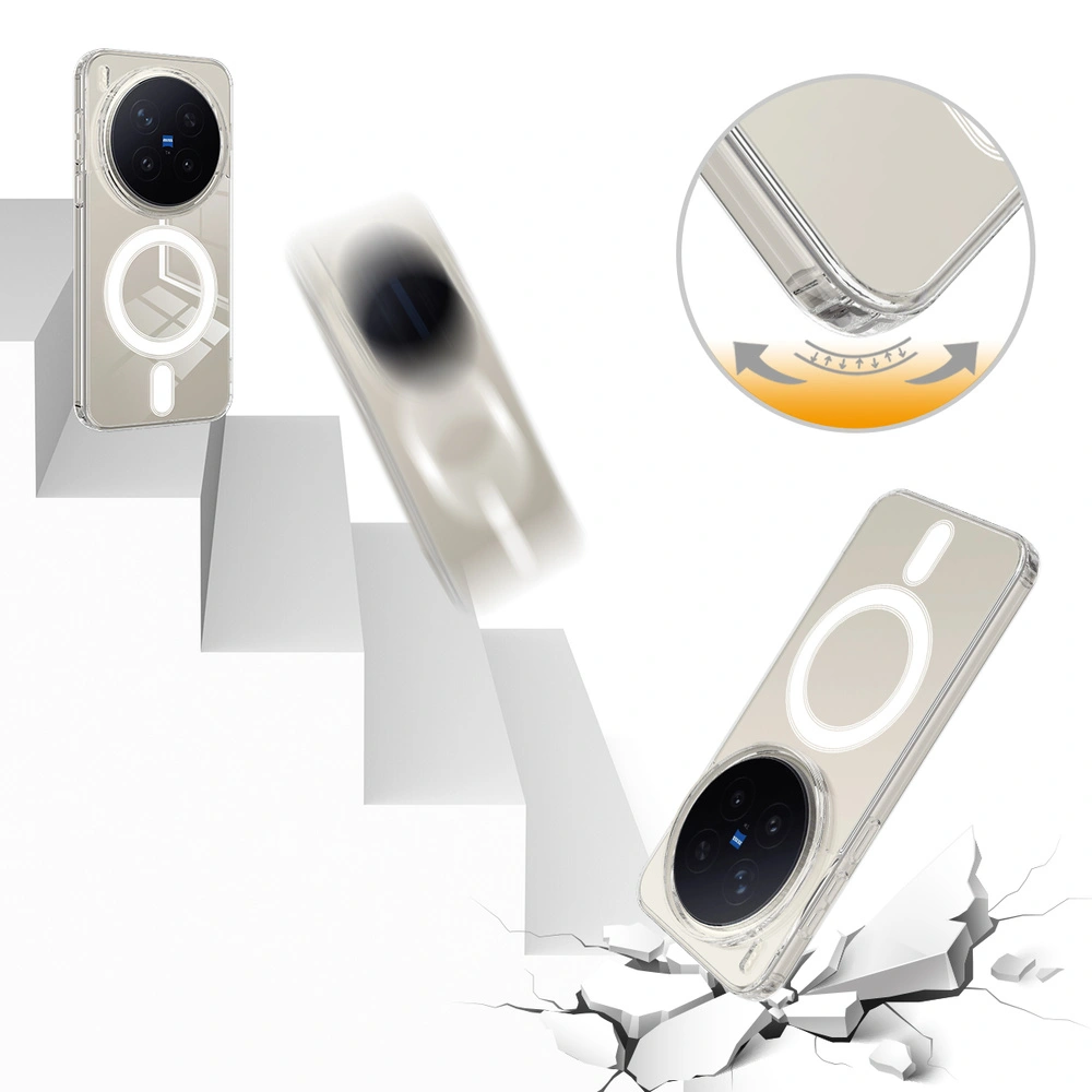 Funda transparente para Vivo X300 Ultra, Fusion Hybrid, para MagSafe