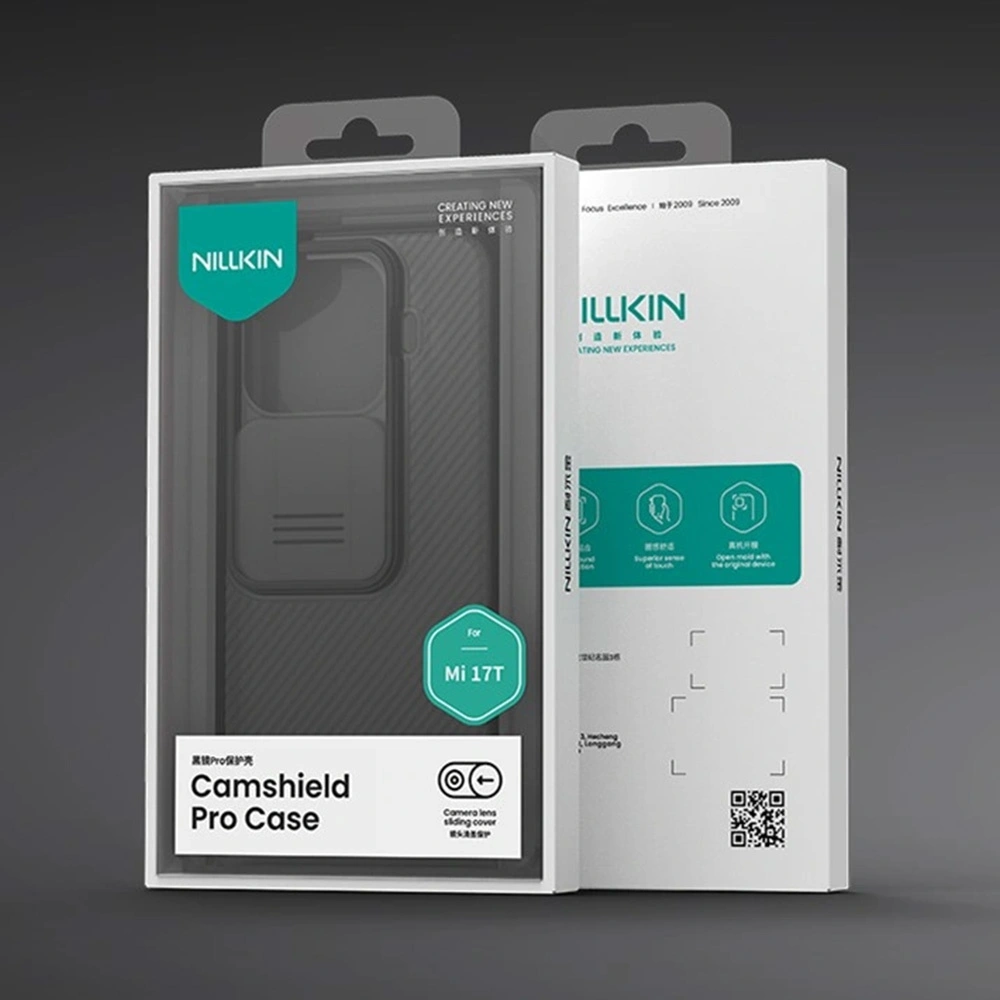 Custodia fumé per Xiaomi 17T, Nillkin Camshield Pro, nera