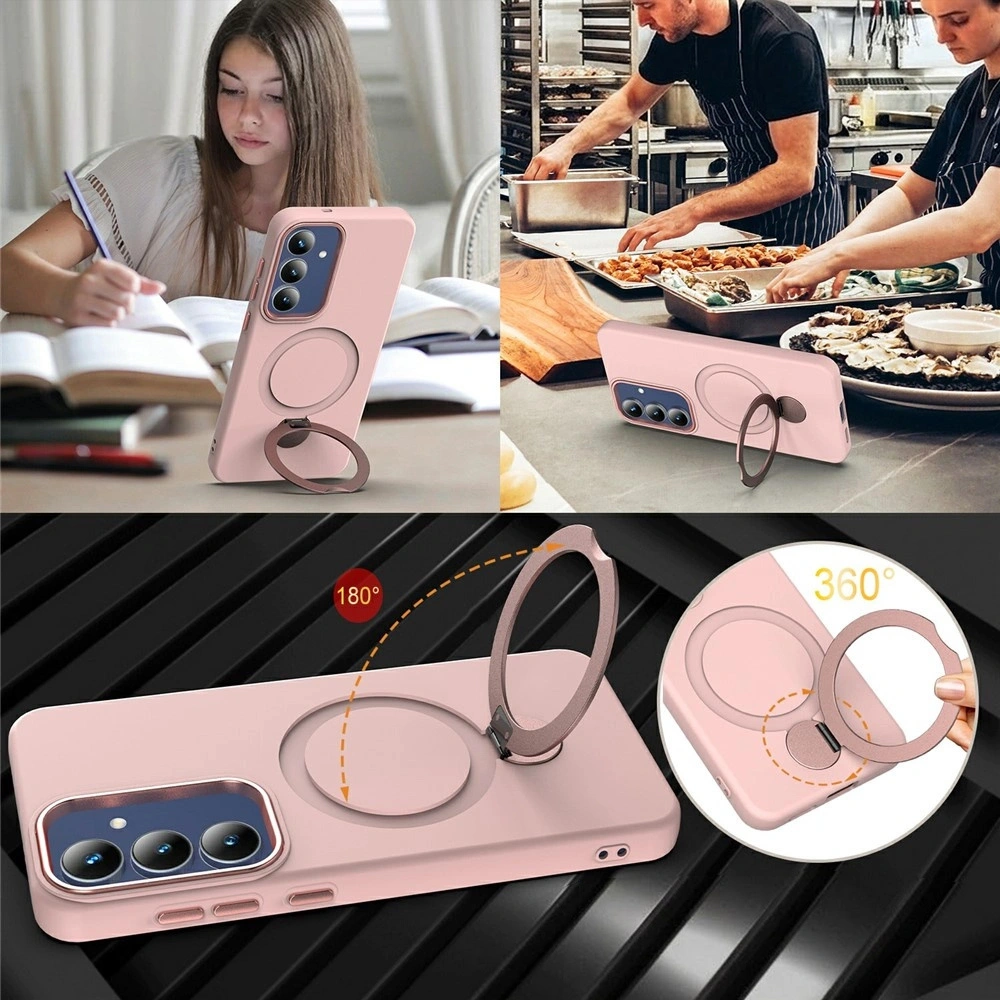 Custodia per Samsung Galaxy A27 5G, con supporto, per MagSafe, rosa