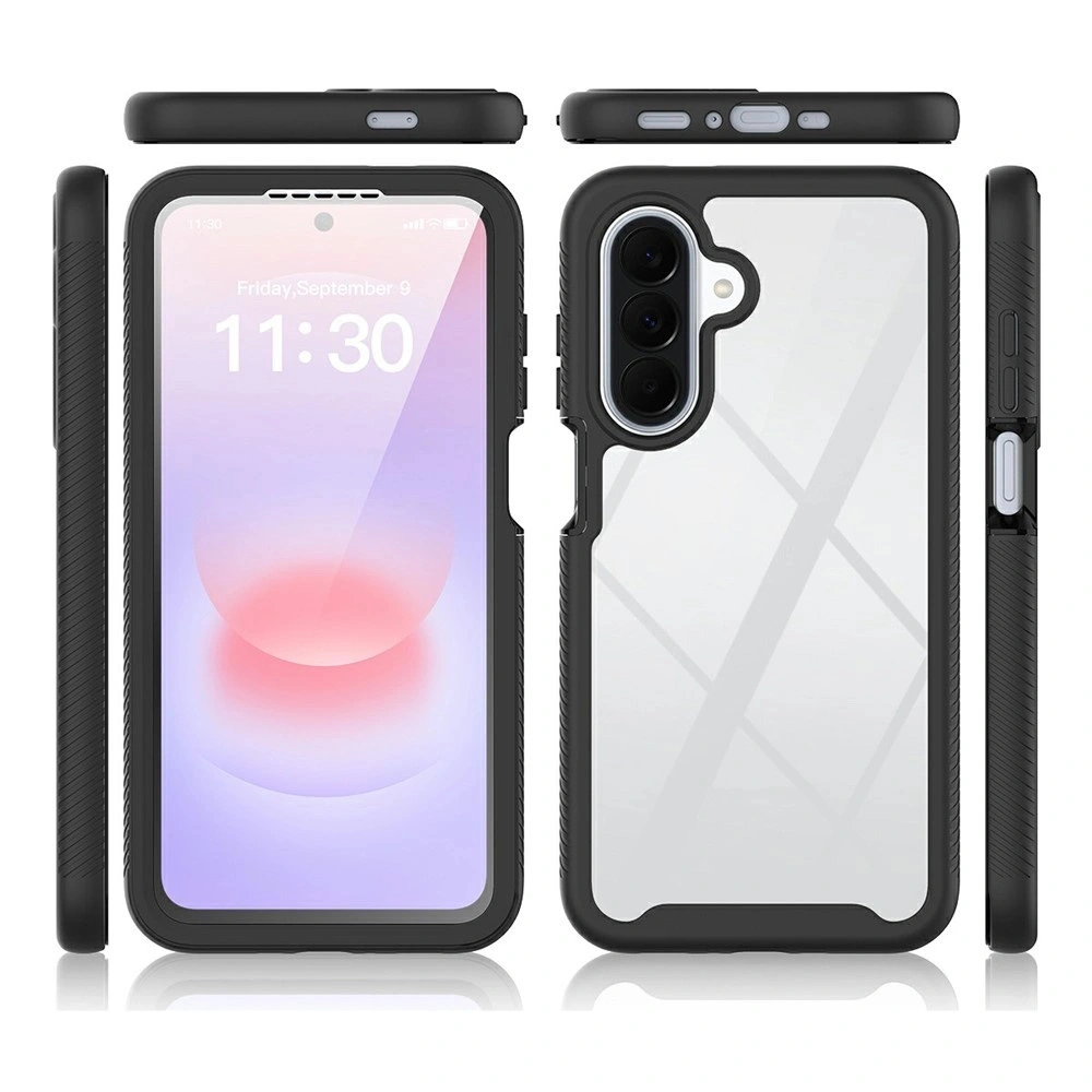 Funda 360 para Samsung Galaxy A27 5G, a prueba de golpes, con protector de pantalla, negro transparente