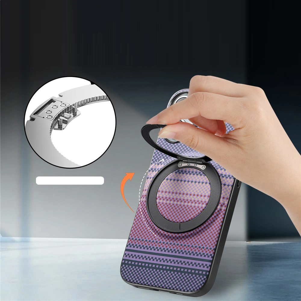 Funda para Xiaomi 17T, soporte giratorio, para MagSafe, con soporte, morado