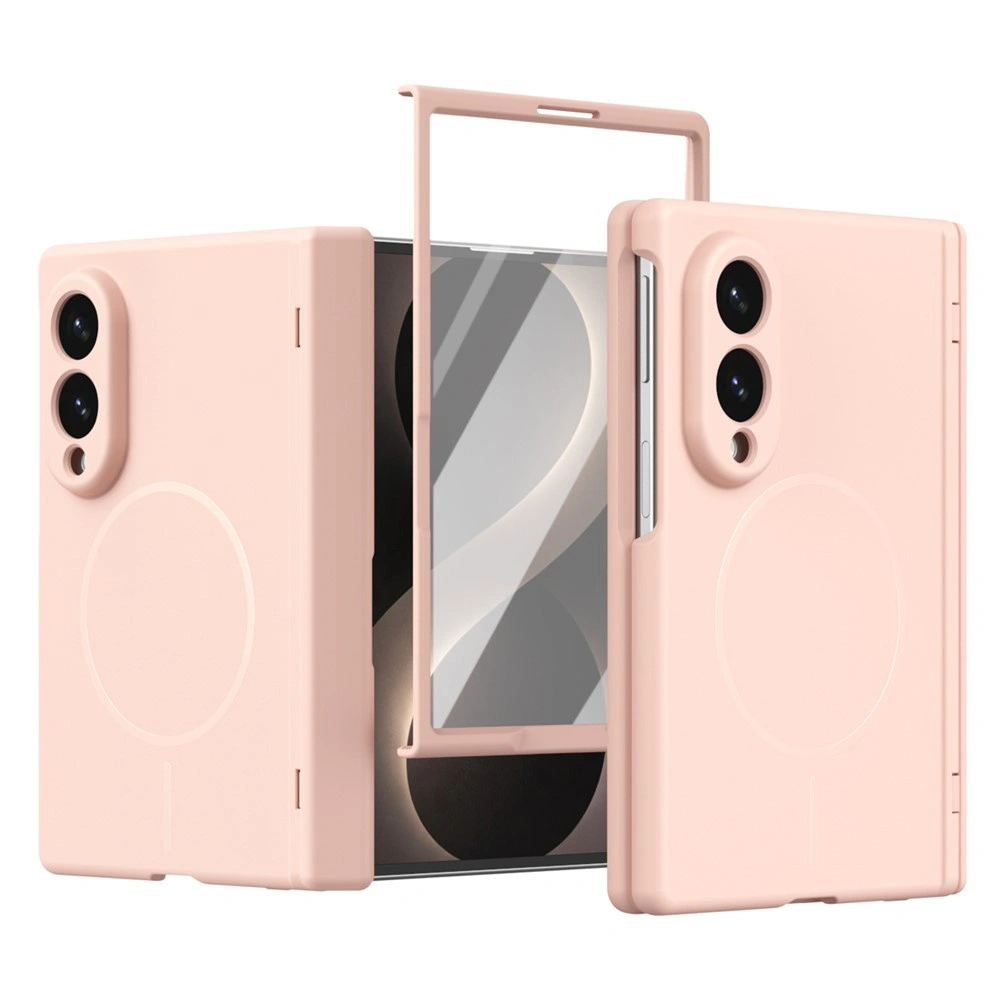 Custodia per Samsung Galaxy Z Fold 8, con vetro per lo schermo esterno, per MagSafe, rosa
