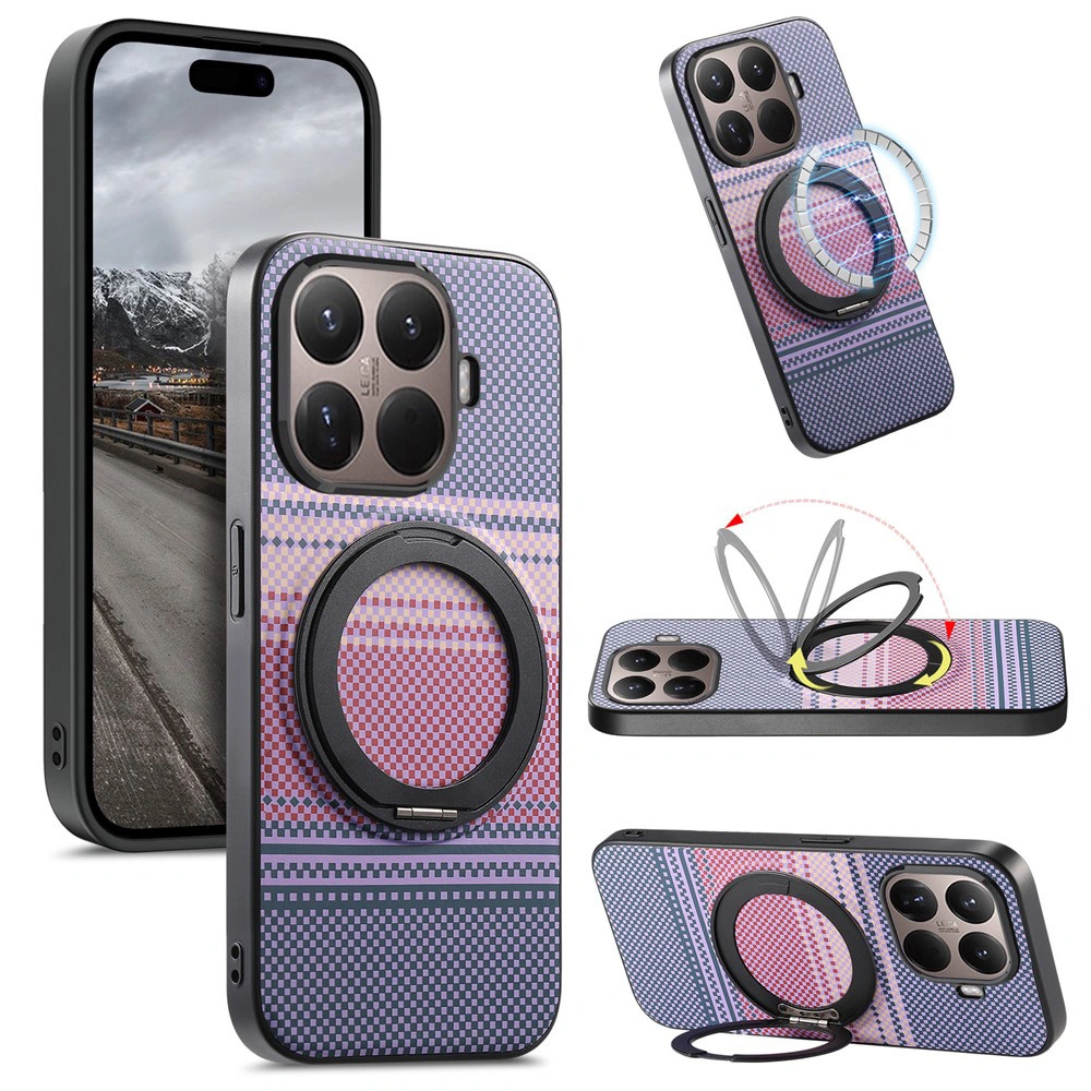 Funda para Xiaomi 17T, soporte giratorio, para MagSafe, con soporte, morado