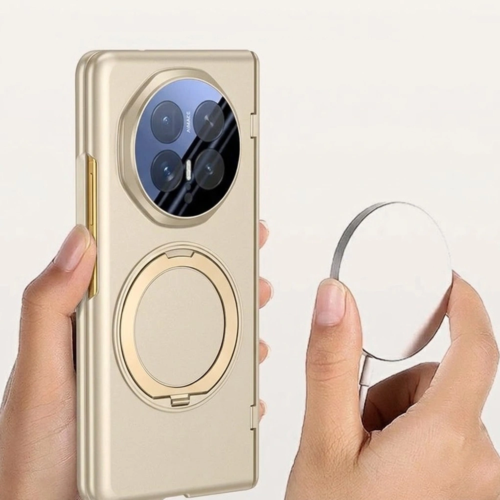 Funda para Honor Magic V6, con soporte y cristal incorporado, para MagSafe, oro