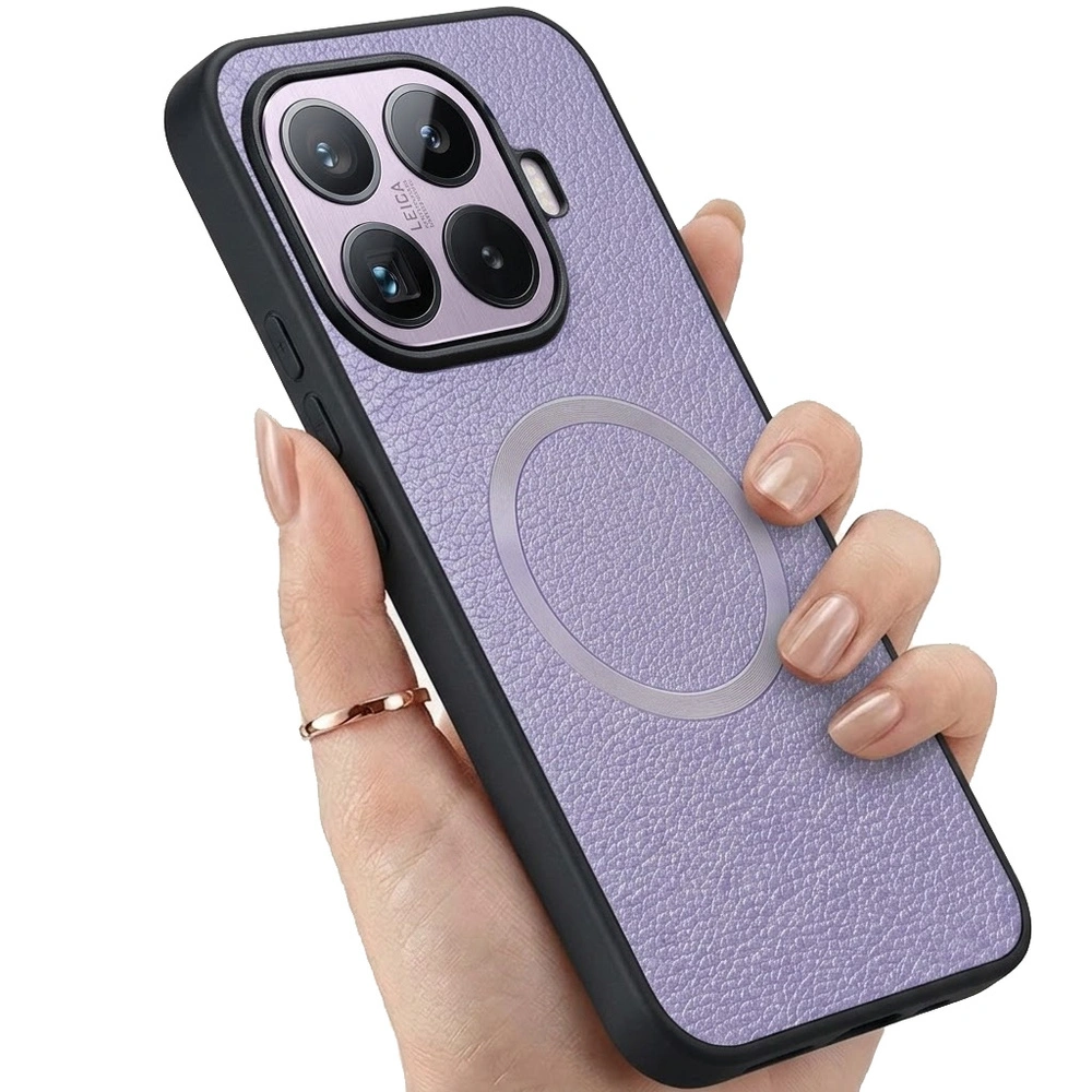 Funda para Xiaomi 17T, cuero híbrido, para MagSafe, morado