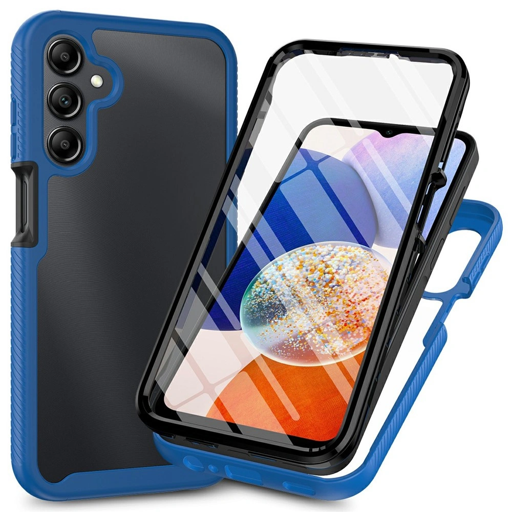360 Case for Samsung Galaxy A27 5G, Shockproof, with display protection, transparent blue