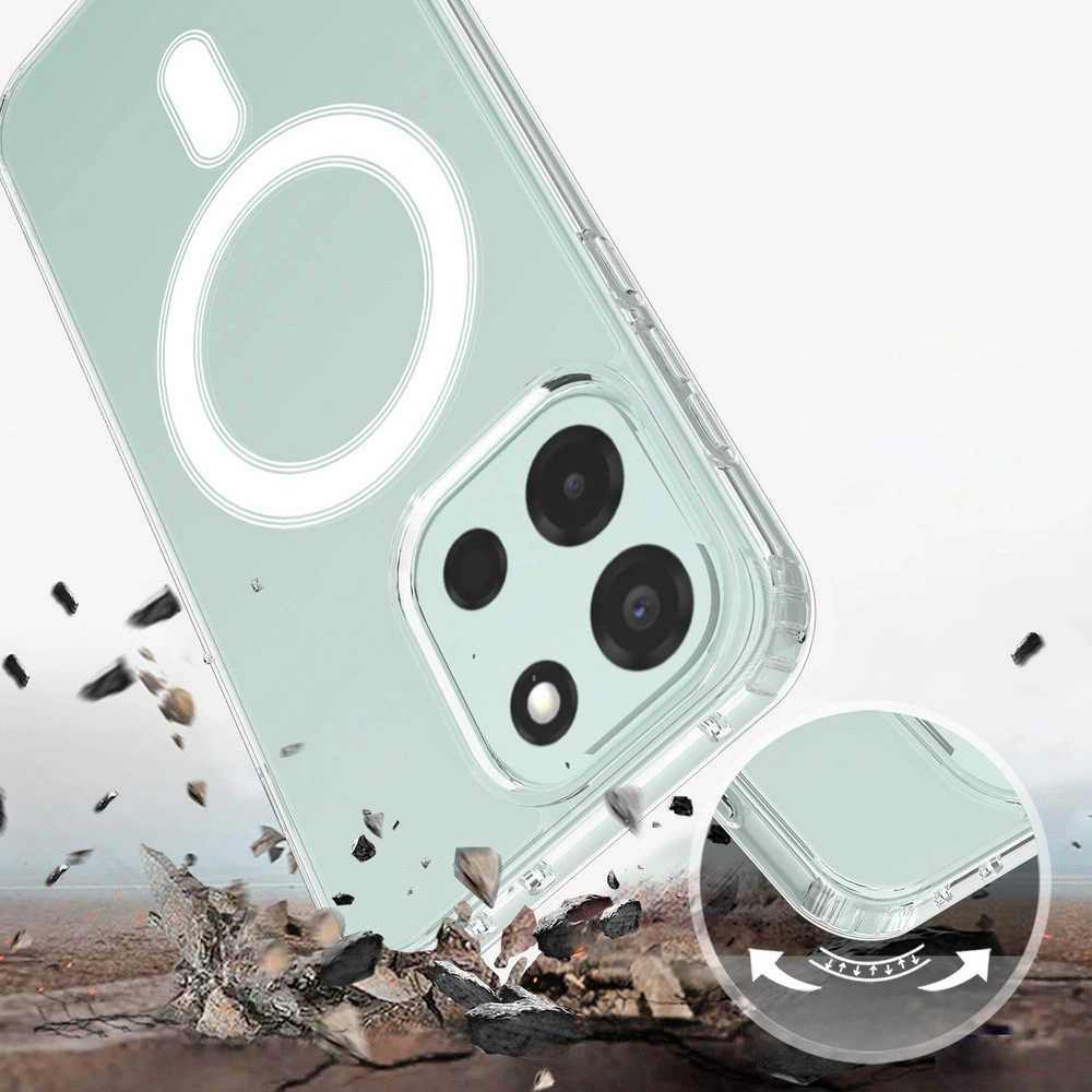 Funda para OnePlus Nord 6, Fusion Hybrid, para MagSafe, transparente